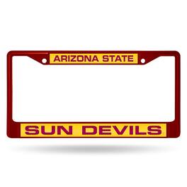 Rico Industries - (see D sku) Arizona State Sun Devils Maroon Painted Metal Laser Cut License Plate Frame - Multi