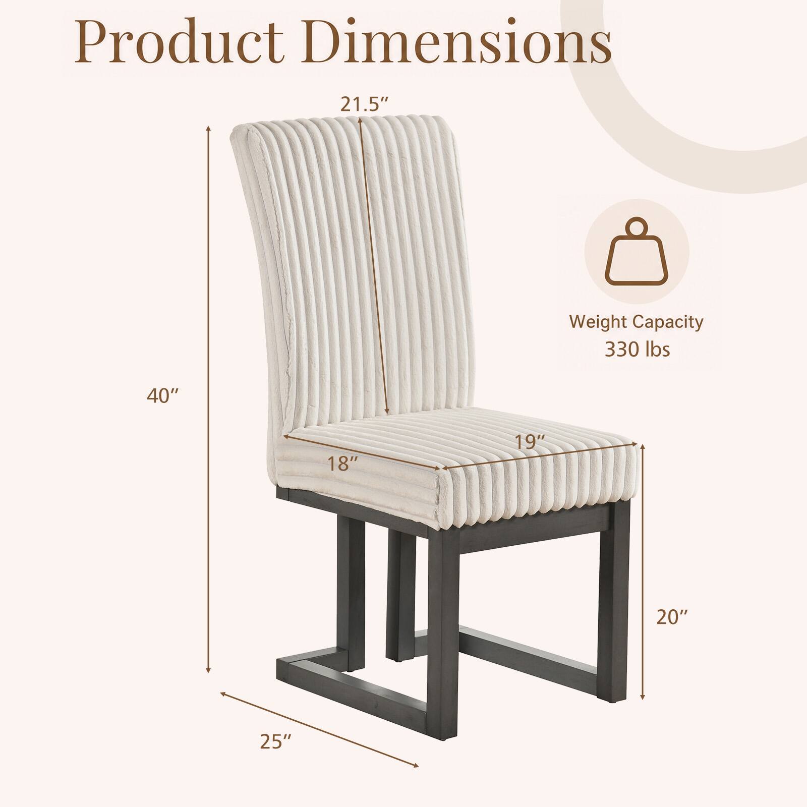 Product Dimensions: 21.5" x 40" x 18" x 19" x 20" x 25"
Weight Capacity: 330 lbs