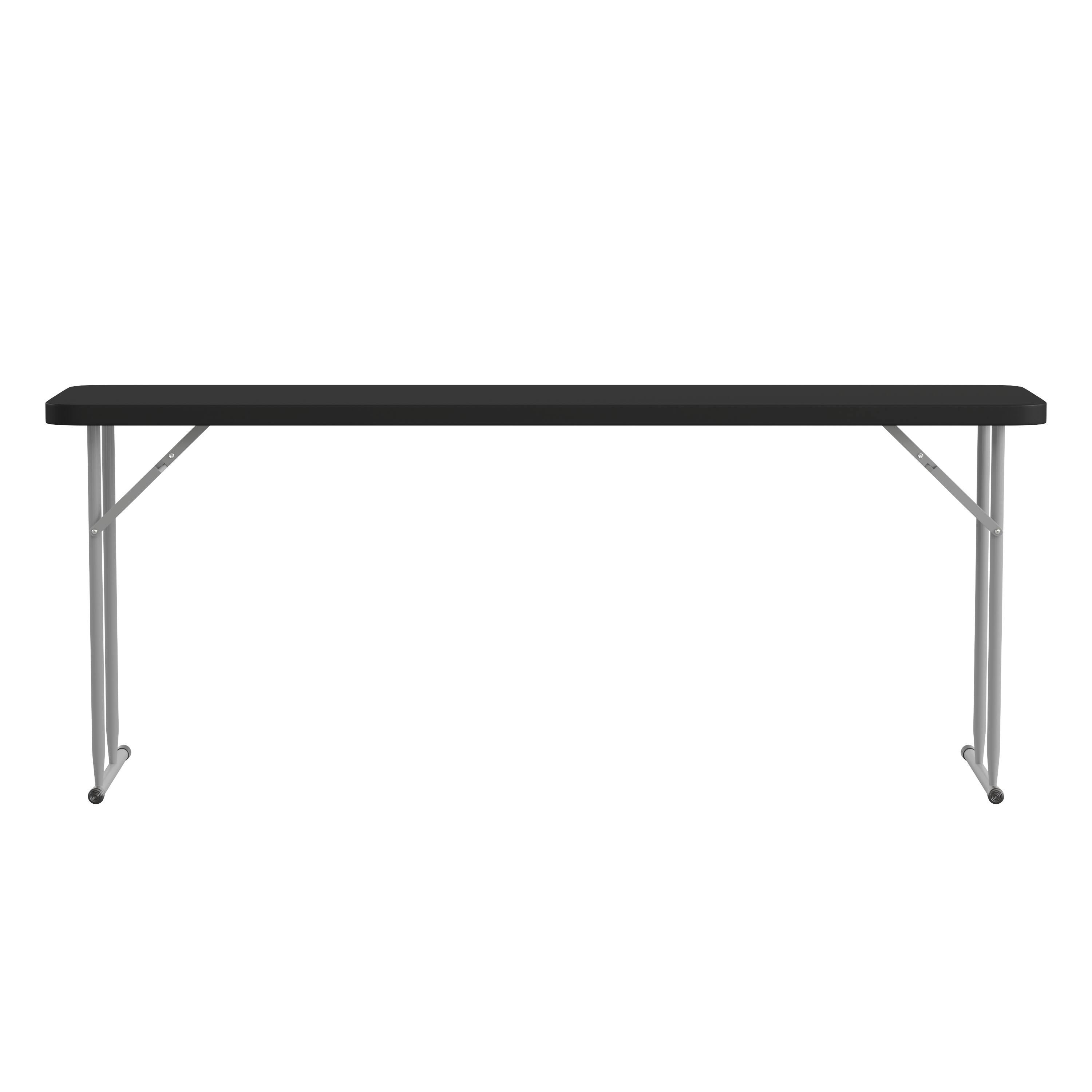 Alt View 17. Alamont Home - 6-Foot Plastic Folding Training Table - Black.