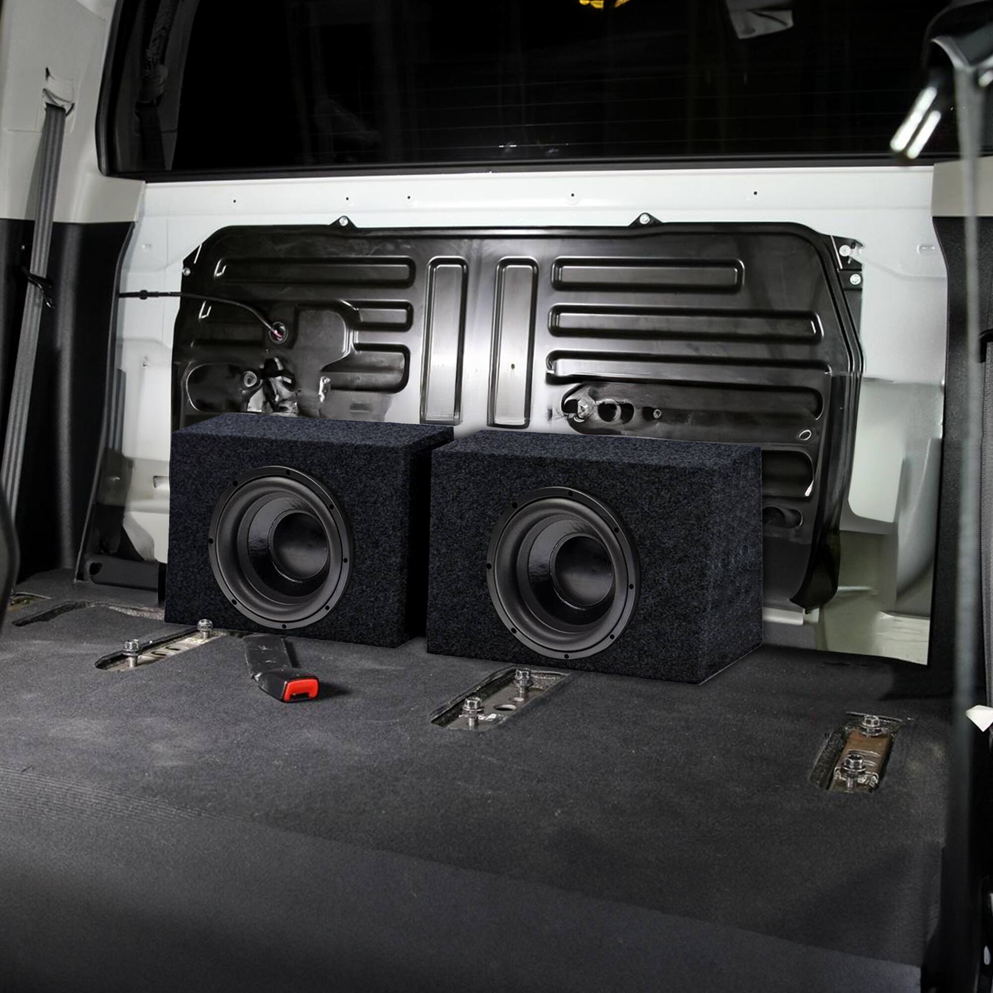 Alt View 2. QPower - QPower QTW10 Single 10" Sealed Car Audio Subwoofer Sub Box Enclosures (2 Pack) - Charcoal Gray.