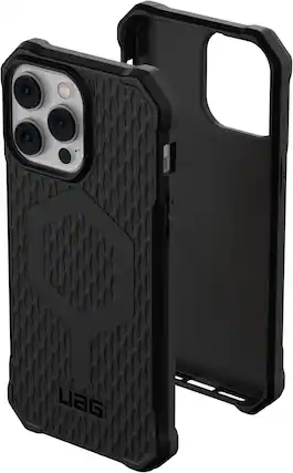 Front. UAG - UAG Essential Armor with MagSafe for iPhone 14 Pro Max | Color: Black - Black.