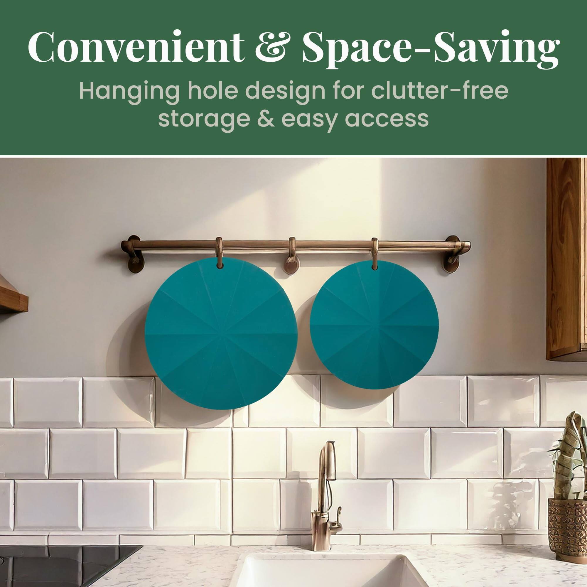 Convenient & Space-Saving  
Hanging hole design for clutter-free storage & easy access