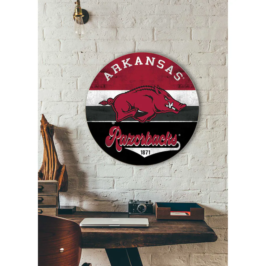 Hand Signs For Razorbacks Jardine Arkansas Razorbacks 20'' x 20'' Retro Logo Circle Sign Red ...