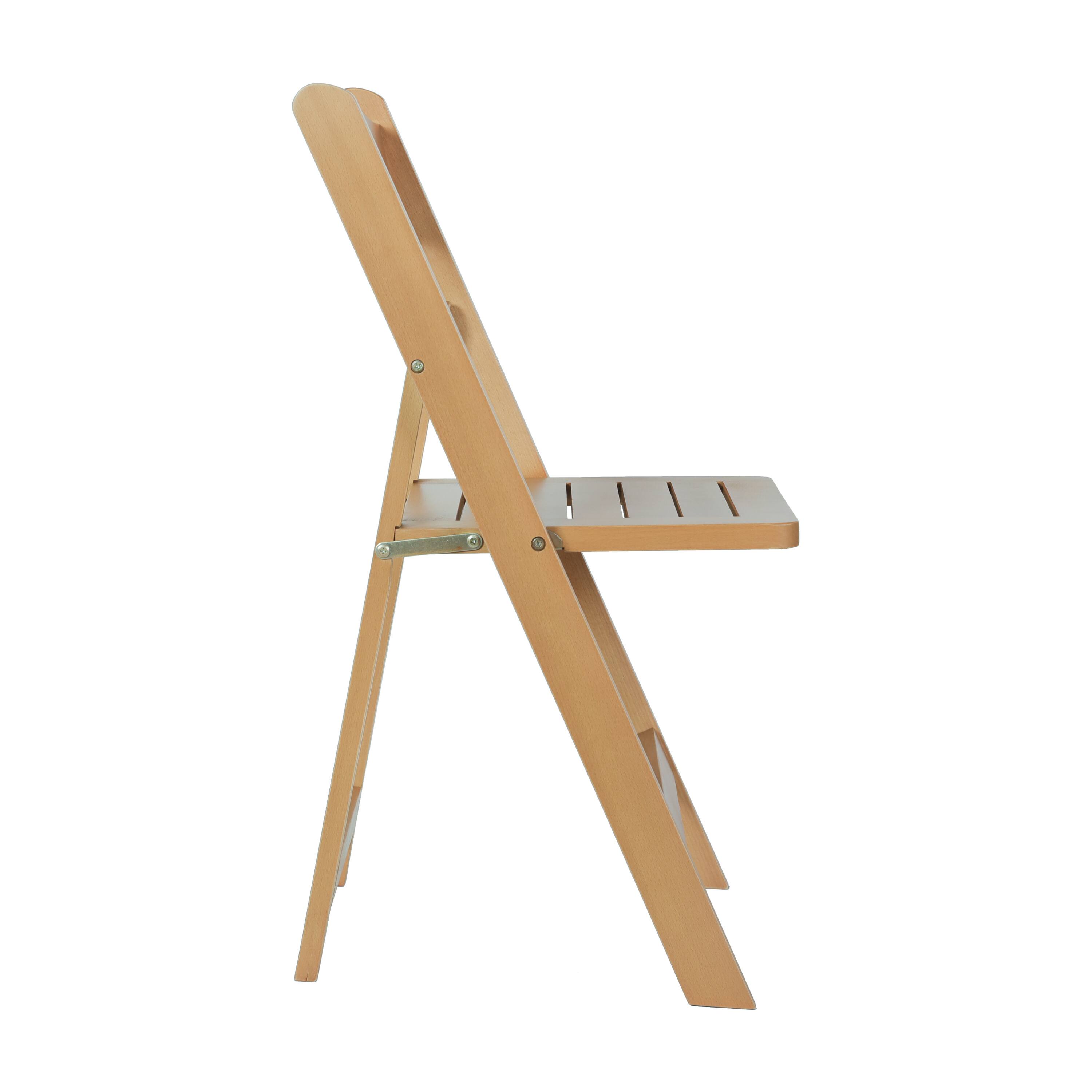 Alt View 8. Emma + Oliver - Magill Set of 4 Solid Wood Foldable Dining Chairs - Oak.