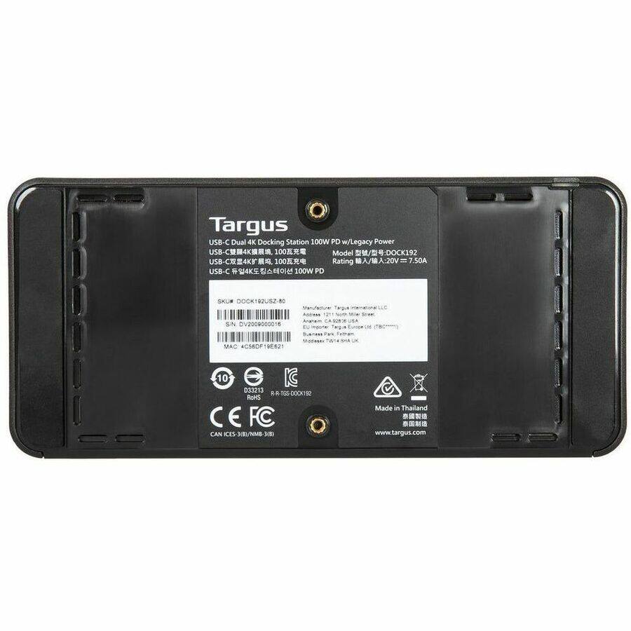 Targus USB C Universal DV4K Docking Station with 100W Power