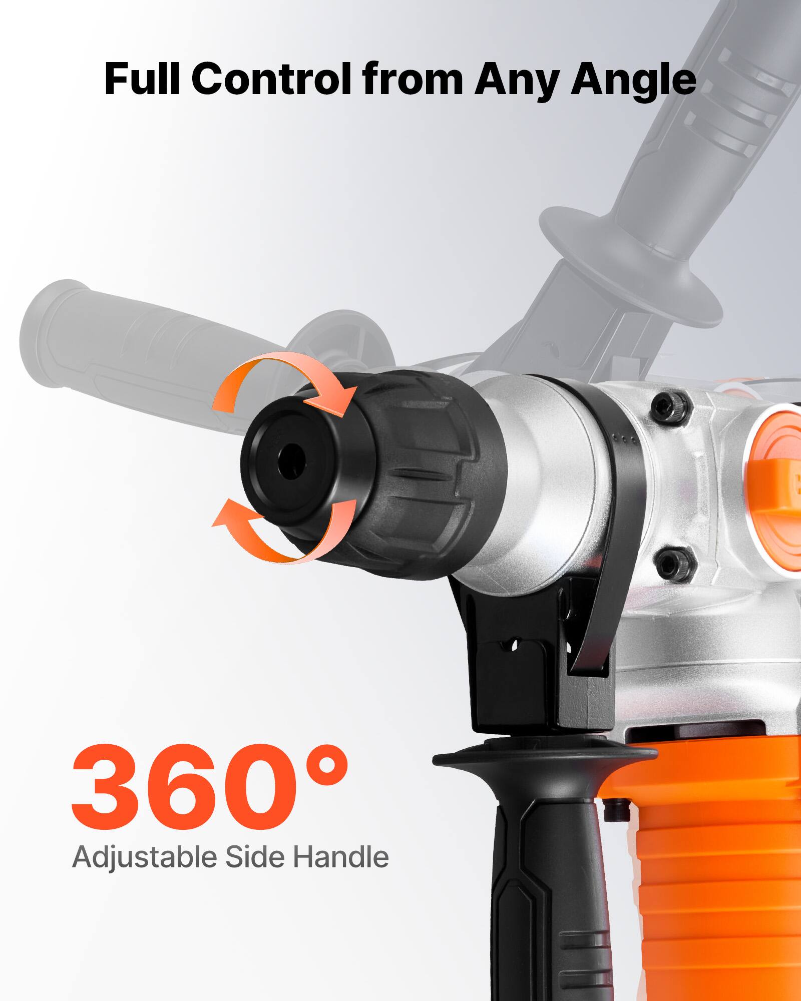 Full Control from Any Angle

360° Adjustable Side Handle