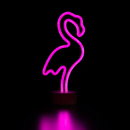 Front. Northlight - LED Flamingo Neon Table Light - 11.5" - Pink - Pink.