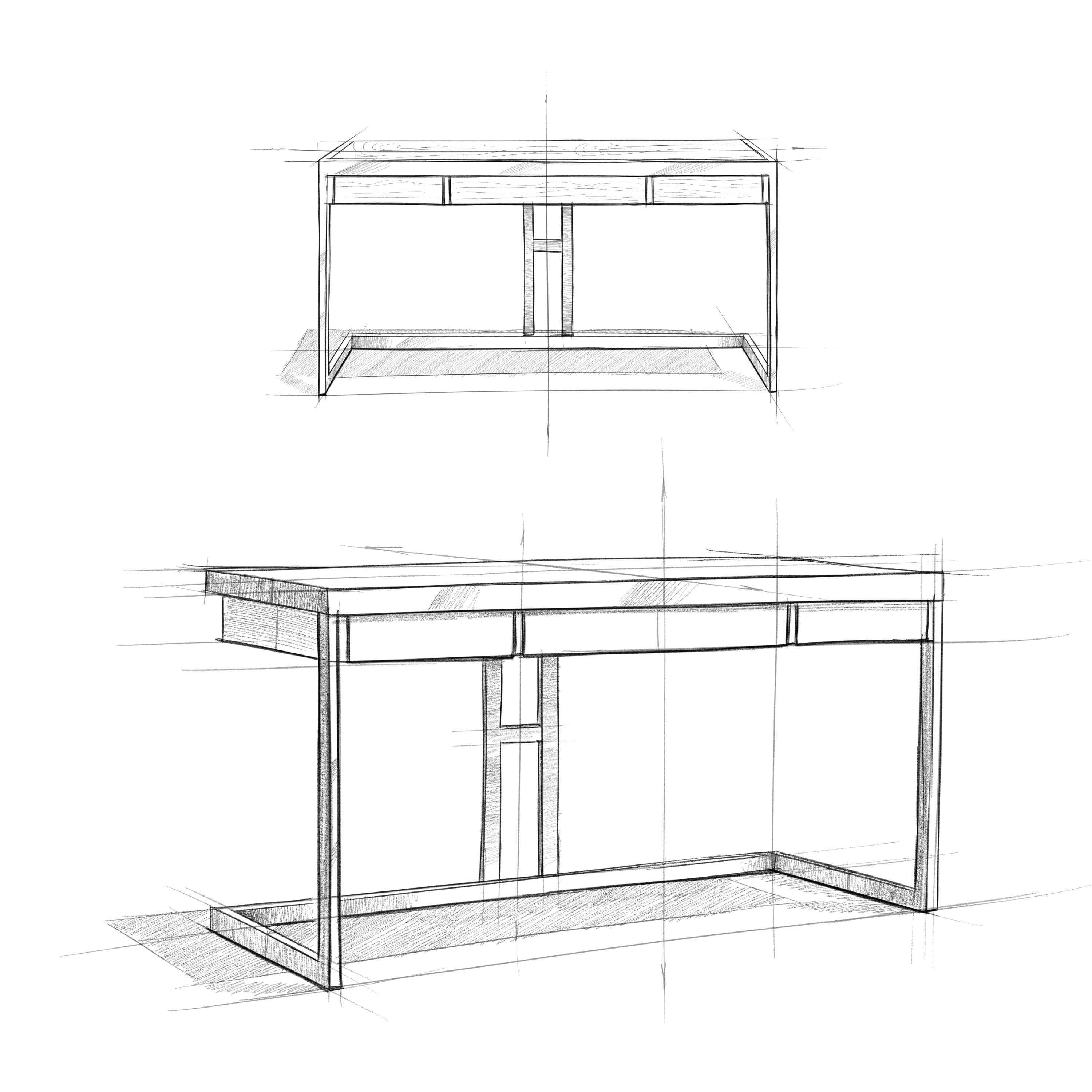 Left. Simpli Home - Erina SOLID ACACIA WOOD Modern Industrial 60 inch Wide Writing Office Desk in Farmhouse Grey - Farmhouse Grey.