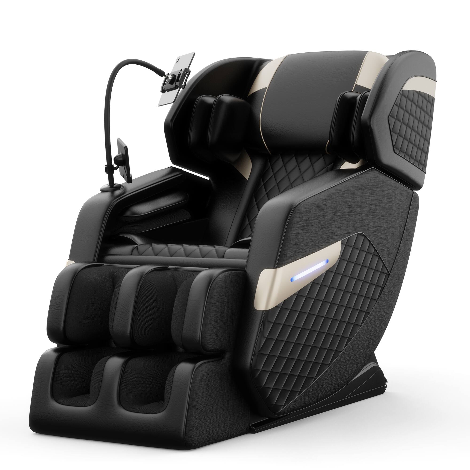 Front. ZACHVO - Zero-Gravity Full-Body Massage Chair - Black.