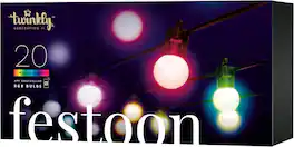 Twinkly - Smart Light Festoon 20 RGB LED (Gen II) - Black
