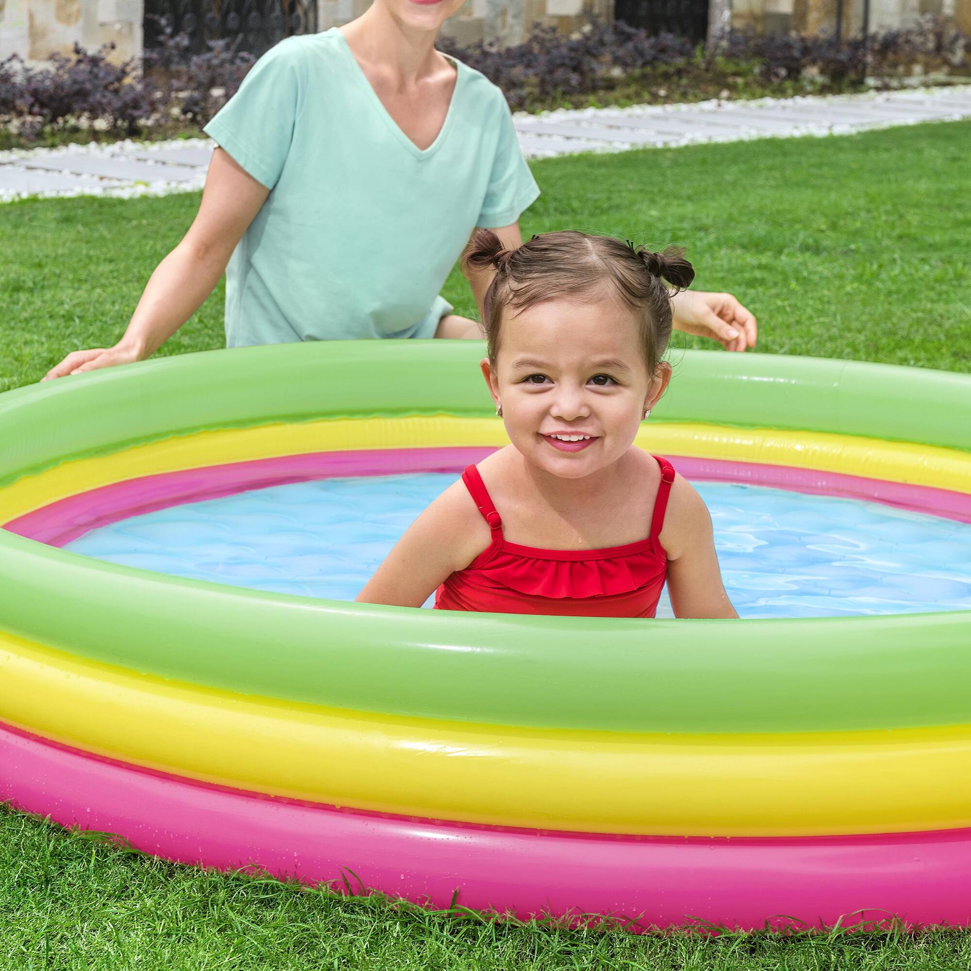 Alt View 5. Bestway - H2OGO! 60" x H12" Summer Set Pool - Multicolored.