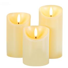 IMAGE - 3Pcs Type-C Charging Port Flickering Flameless Candles - Ivory White