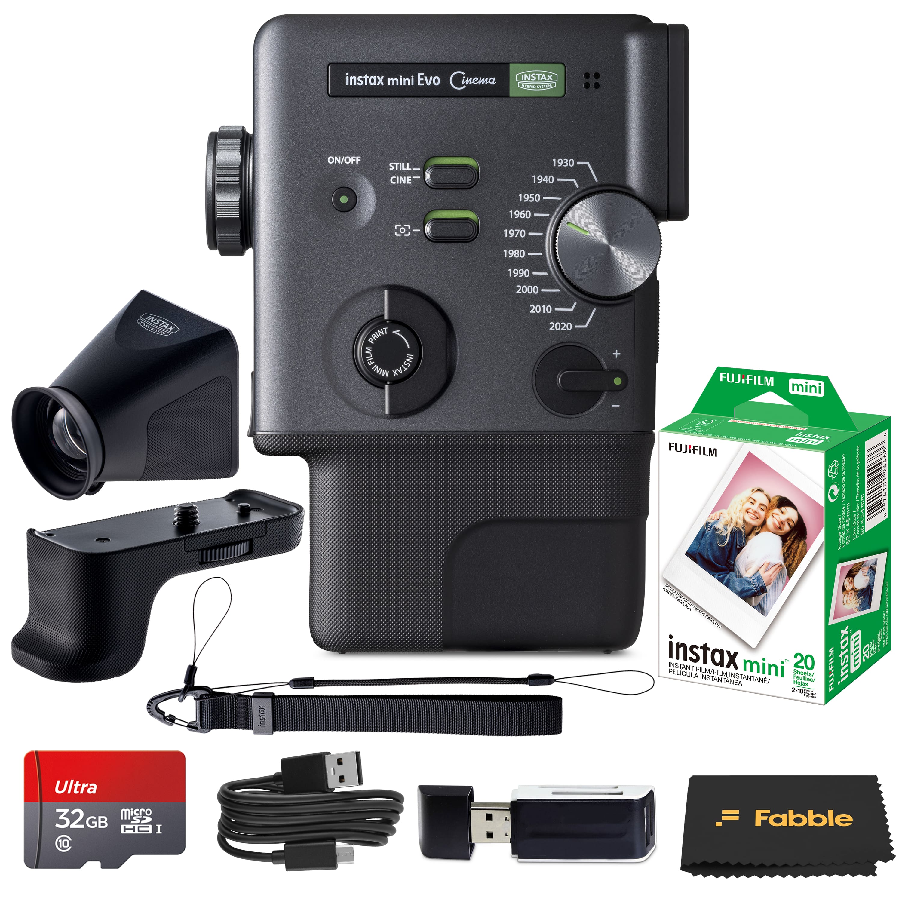 Fujifilm - instax mini Evo Cinema Hybrid Instant Camera - Black