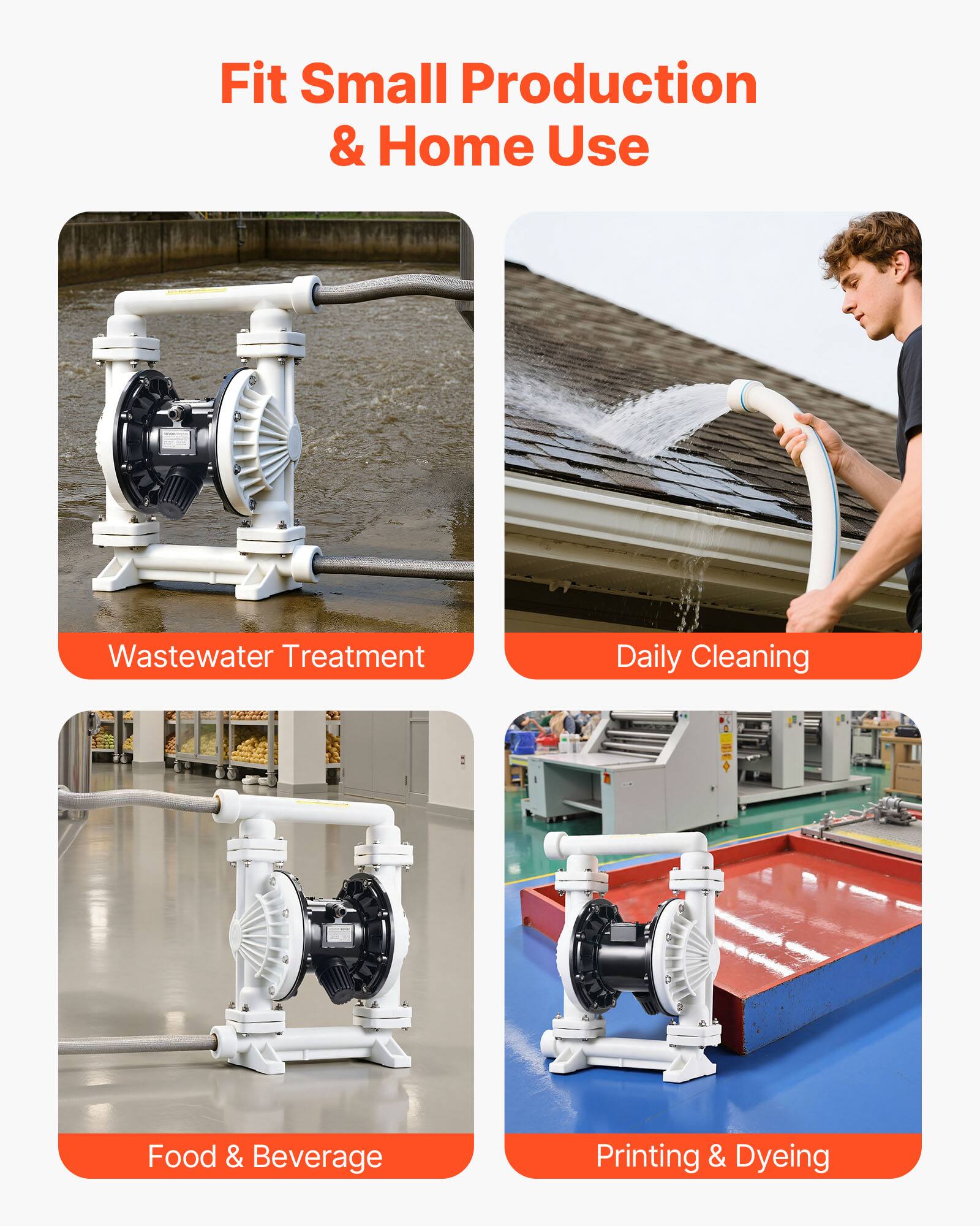 Fit Small Production & Home Use

- Wastewater Treatment
- Daily Cleaning
- Food & Beverage
- Printing & Dyeing