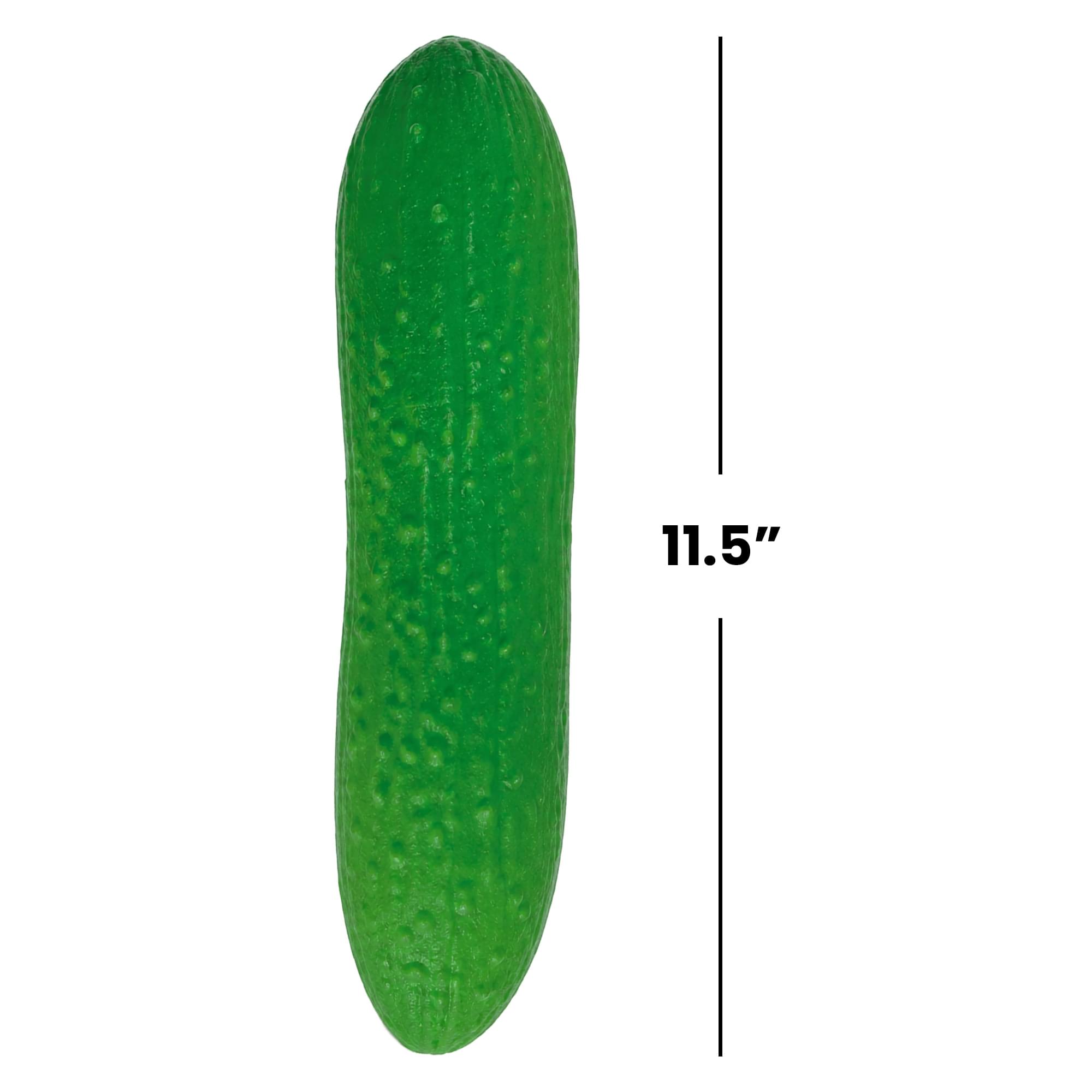 Alt View 1. Puka Creations - Pickle Jumbo Squishy 11.5-Inch Stress Reliever - Green.