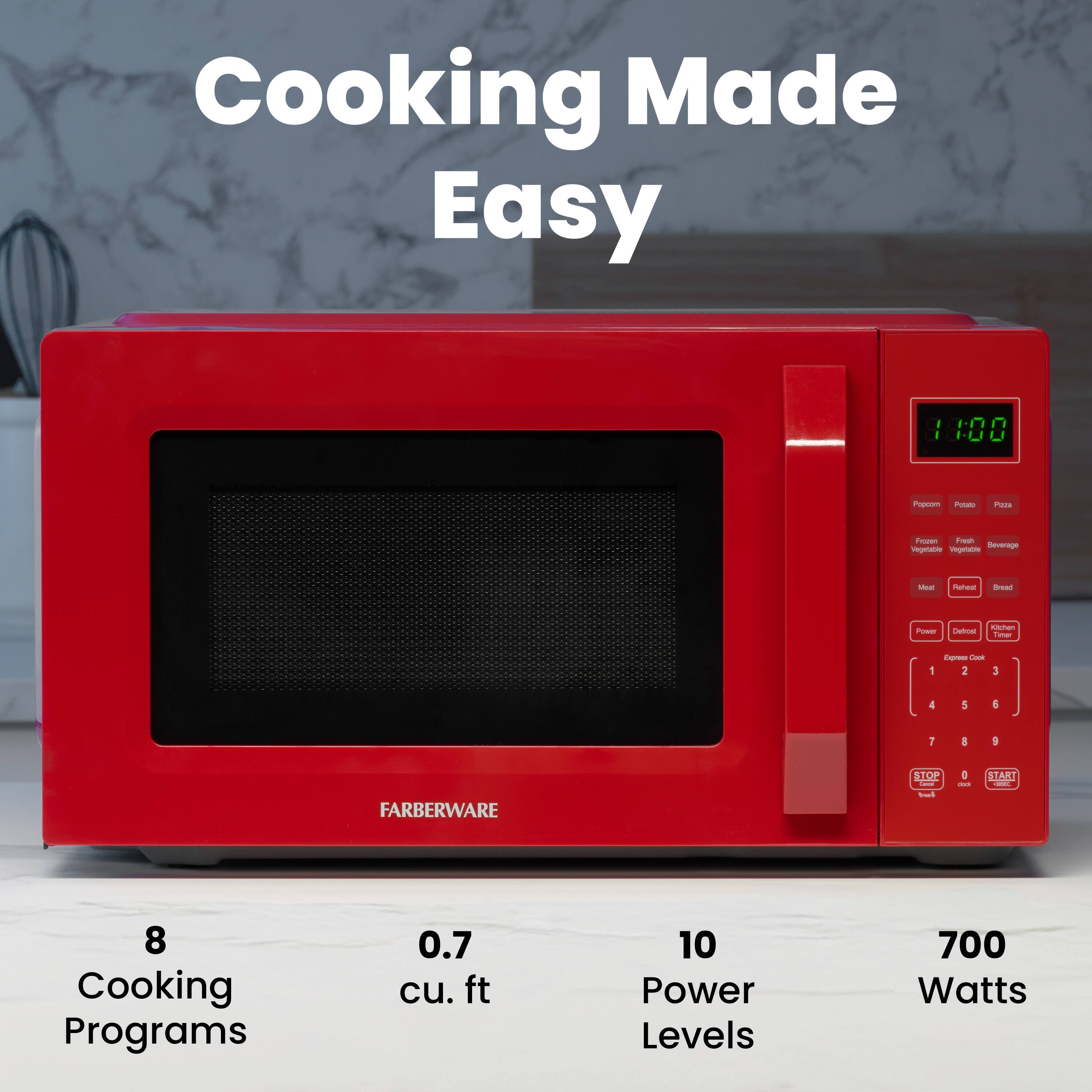 Cooking Made Easy

FARBERWARE

8 Cooking Programs  
0.7 cu. ft  
10 Power Levels  
700 Watts