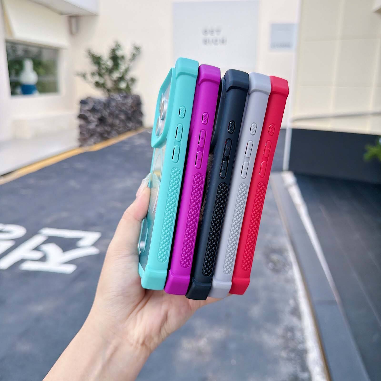 Alt View 1. Dteck - Magnetic Case for iPhone 17 Pro Max, Compatible with MagSafe, Shockproof Rugged Bumper Glitter Phone Cover - Glitter Purple.