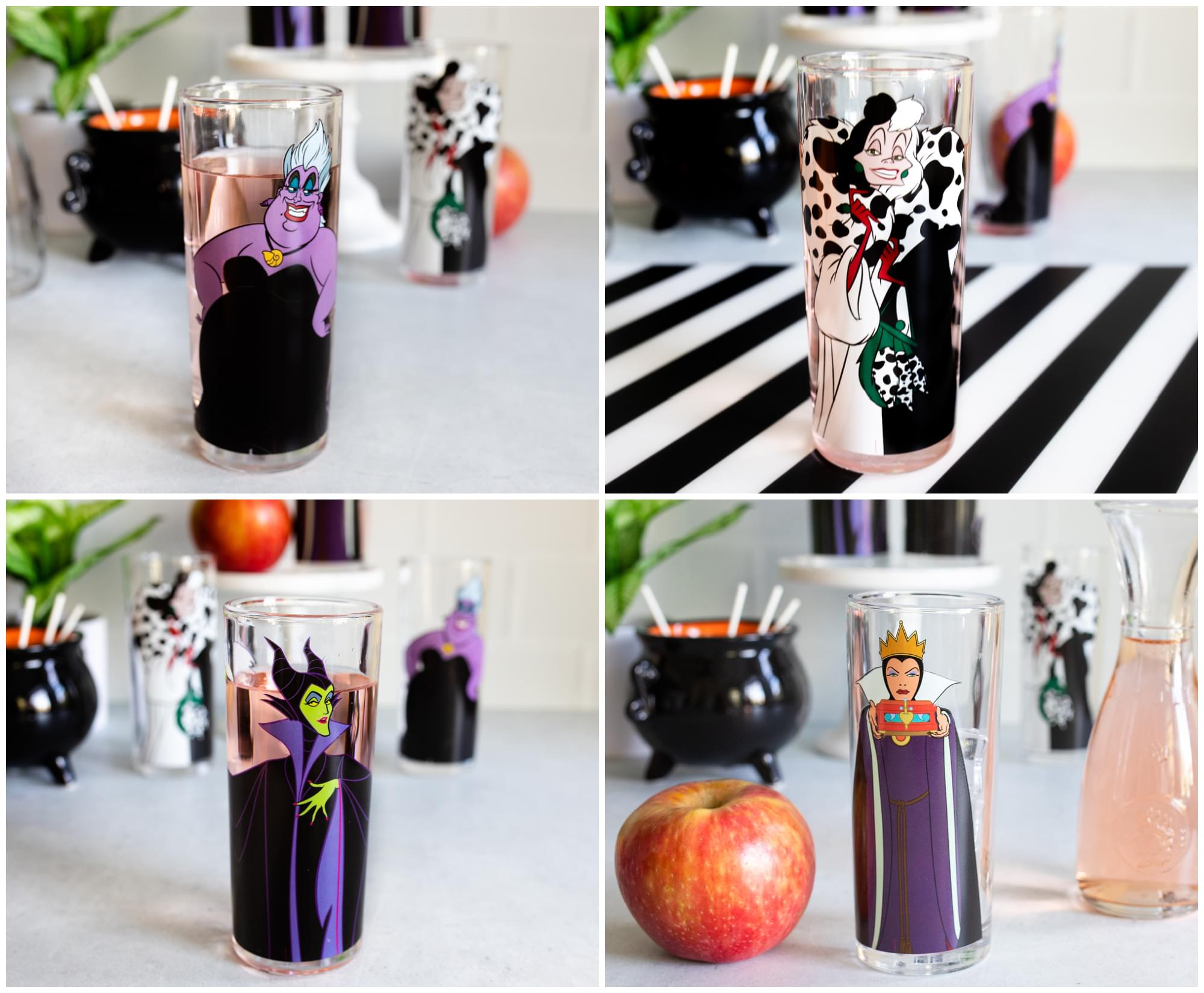 Alt View 2. Silver Buffalo - Disney Villains 10-Ounce Tumbler Glasses | Set of 4 - Clear.