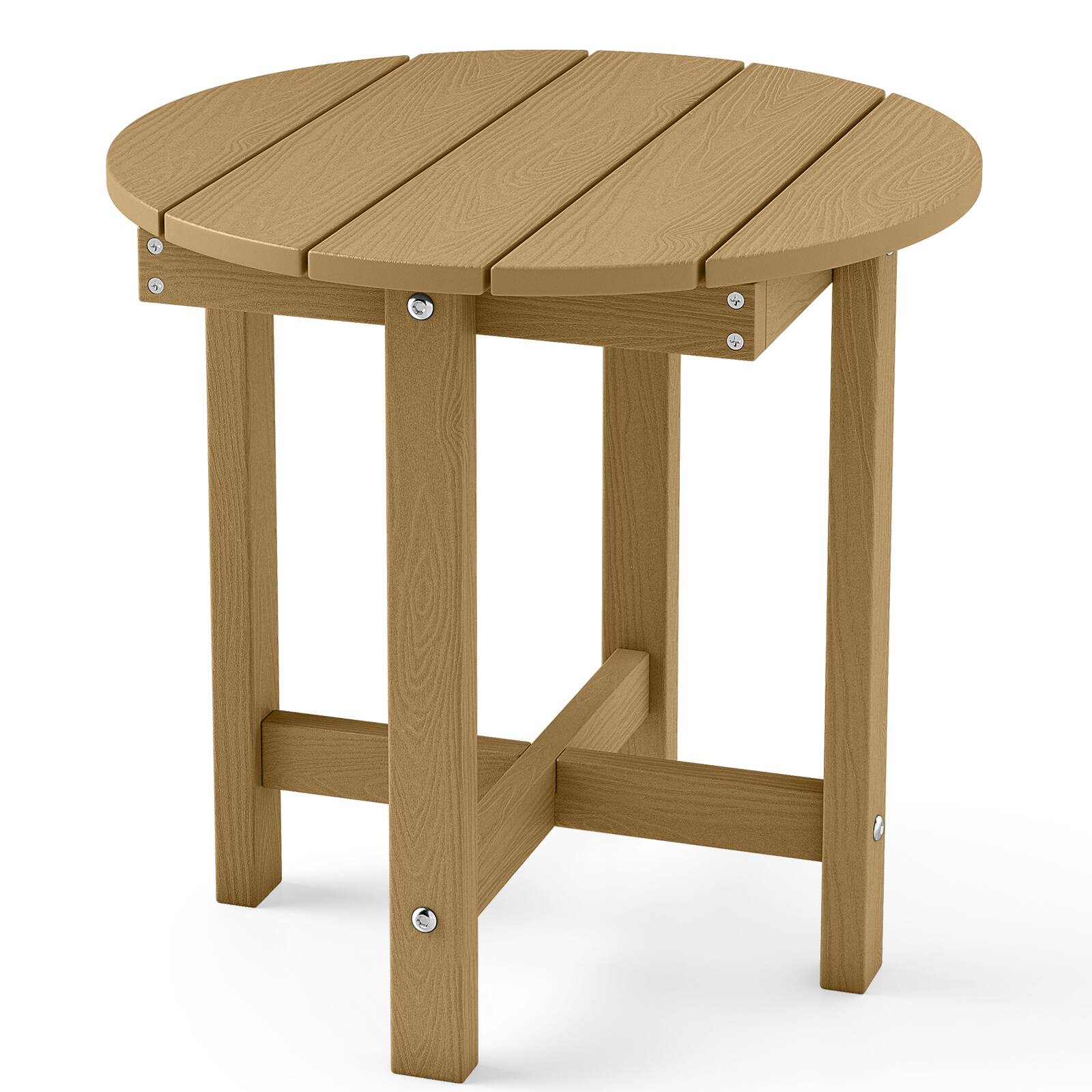Alt View 9. Costway - Costway Outdoor Side Table with Weather-Resistant, Waterproof Top for Patio Deck Pool Porch - Coffee.