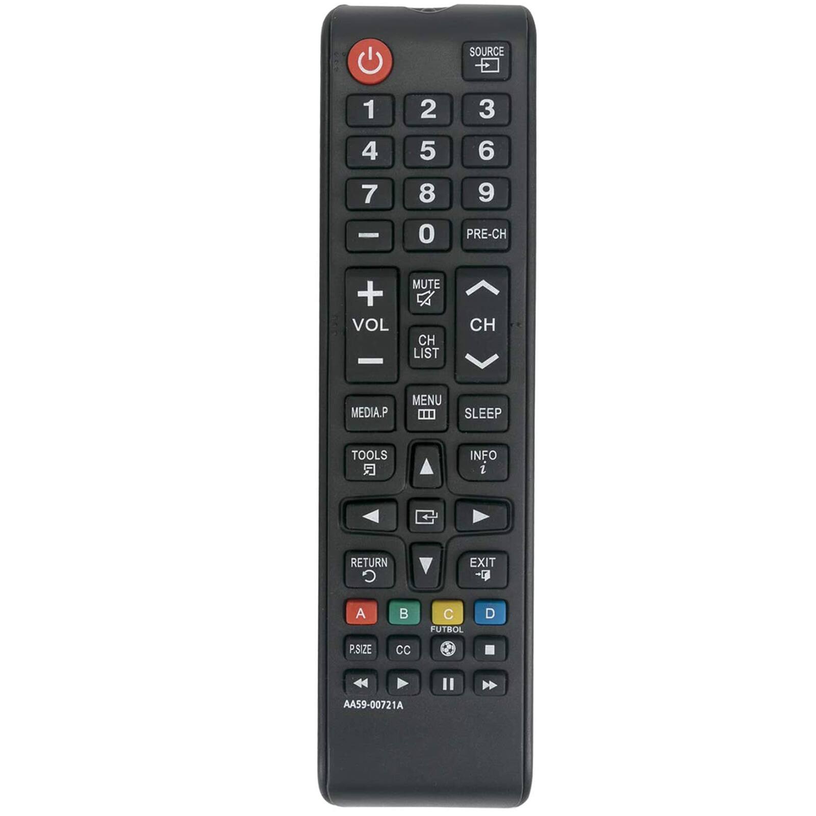 VINABTY - New AA59-00721A Replaced Remote Control Fits for Samsung TV T19C350 T22C350 T24C550ND UN32EH4003FXZA UN46ES6003FXZA - Black