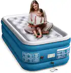 Front. Xsleep - Twin Air Mattress - Blue & White.