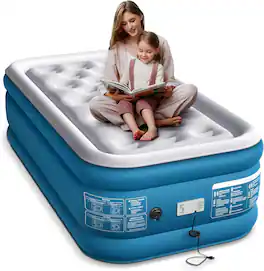 Xsleep - Twin Air Mattress - Blue & White