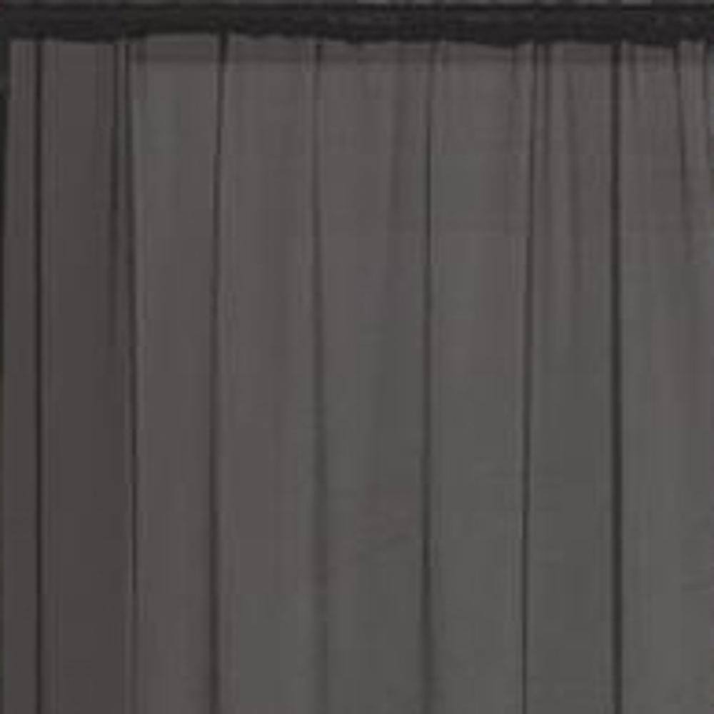 Left. RT Designers Collection - RT Designers Collection Celine Sheer 55 x 90 in. Rod Pocket Curtain Panel Black - Black.