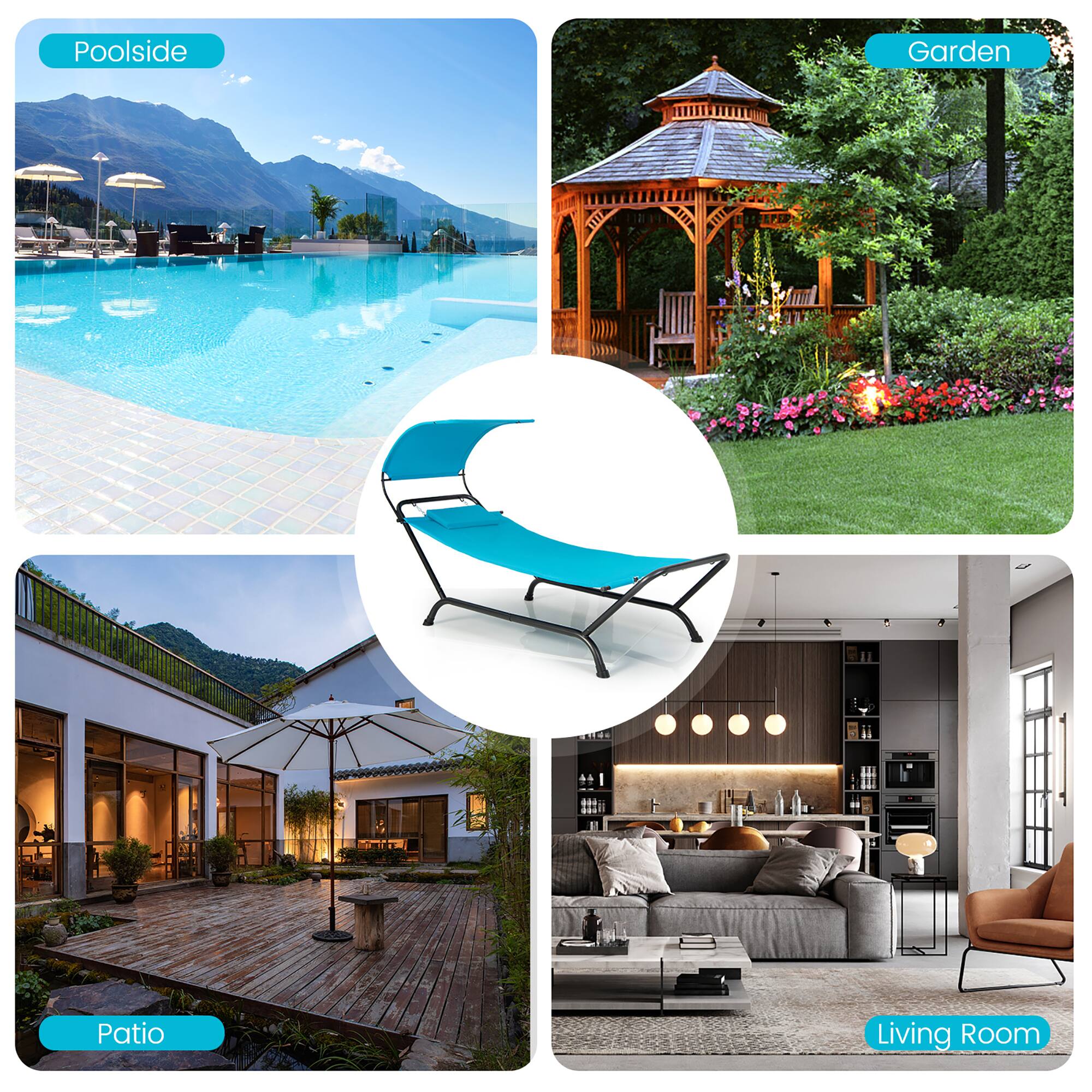 Poolside, Garden, Patio, Living Room