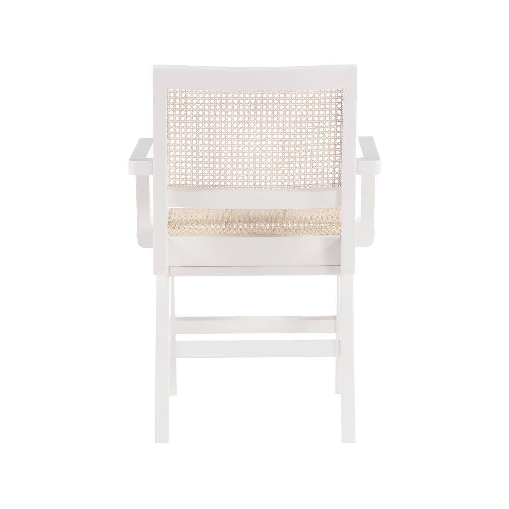 Alt View 1. Meridian Furniture - Preston White Wood Dining Arm Chair, Set of 2 - White.
