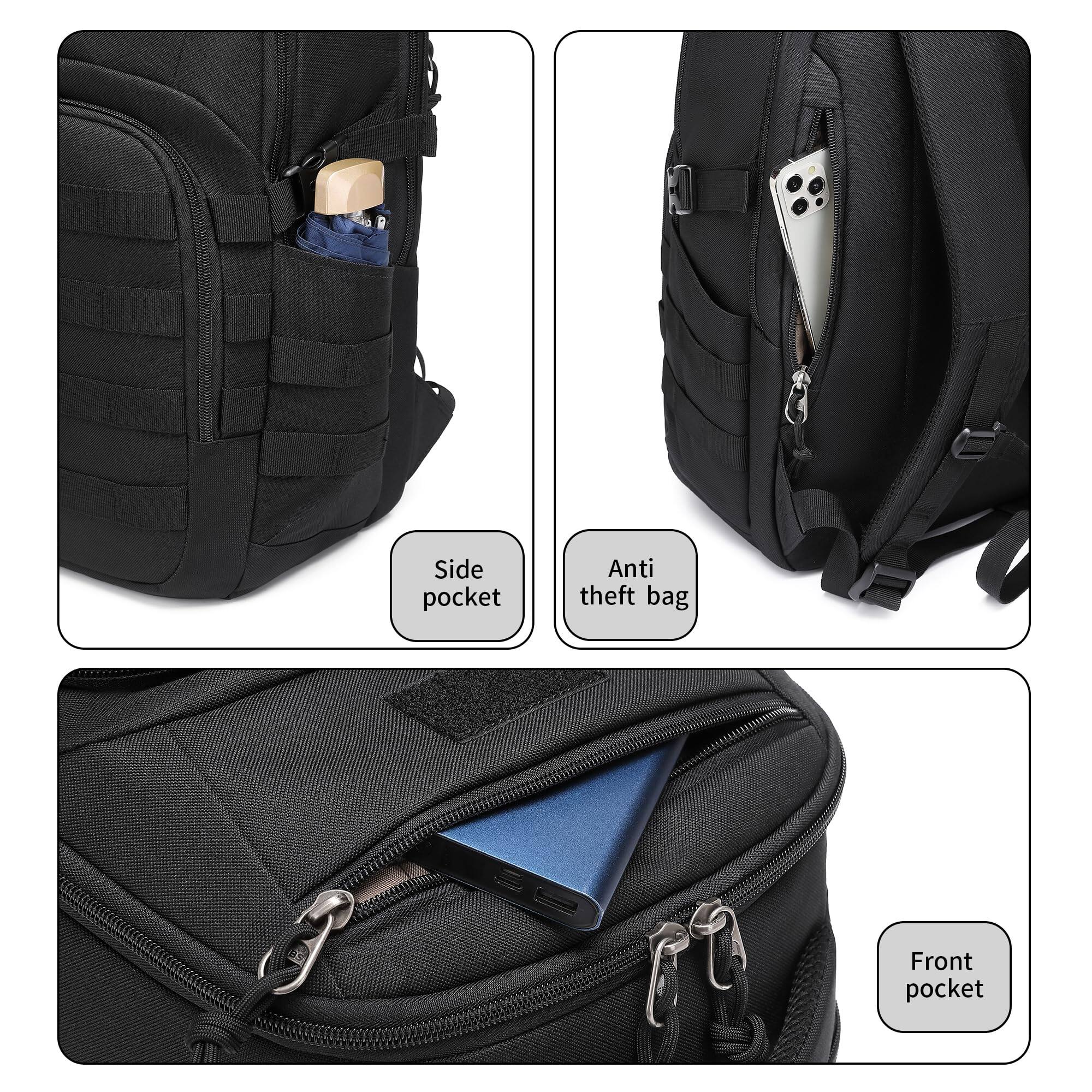 - Side pocket
- Anti theft bag
- Front pocket