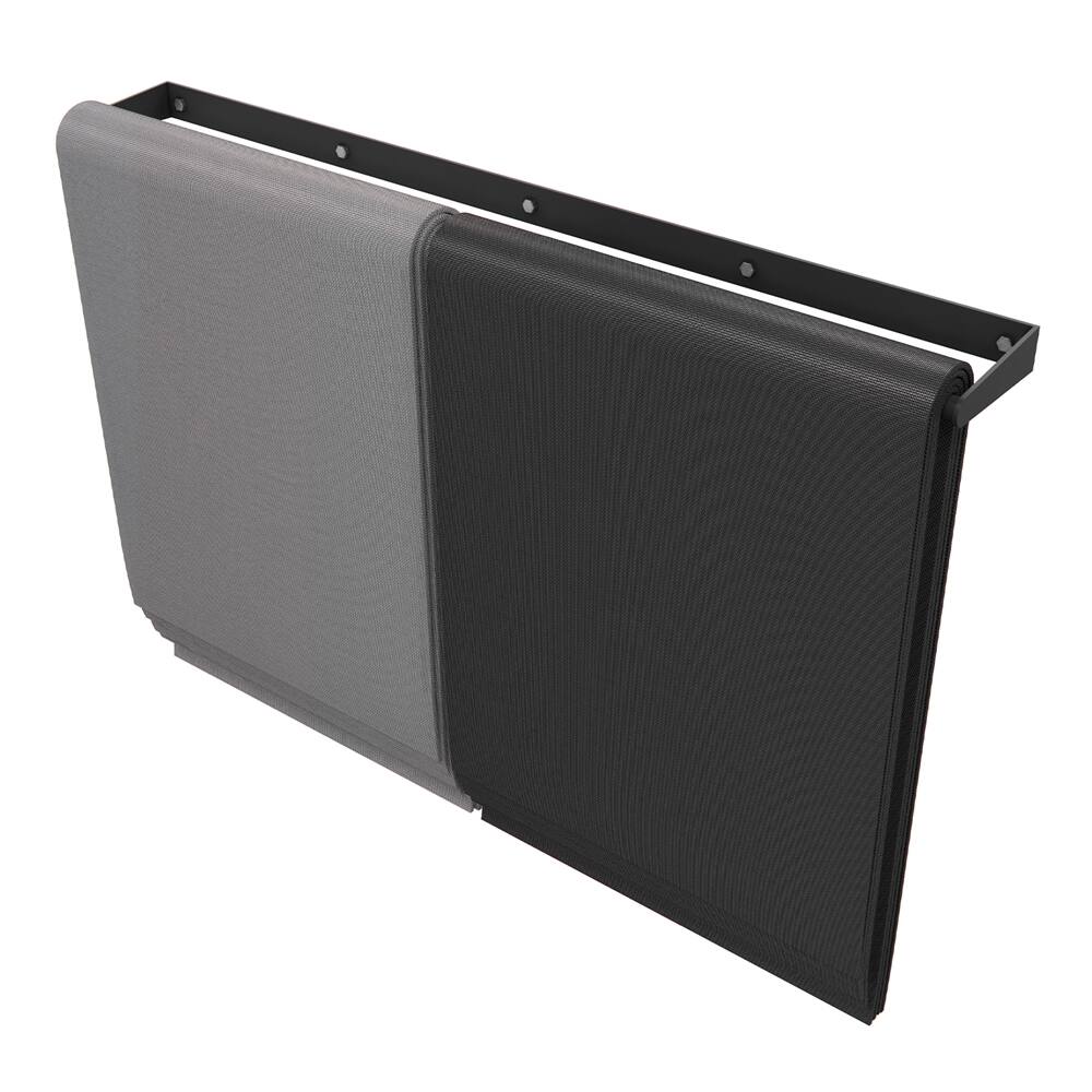 Alt View 1. Power Systems - Wall-Mounted Yoga Mat Rack, Steel Mat Rack Stores Up to 60 Yoga Mats (50 x 7 x 2 in) - Black.