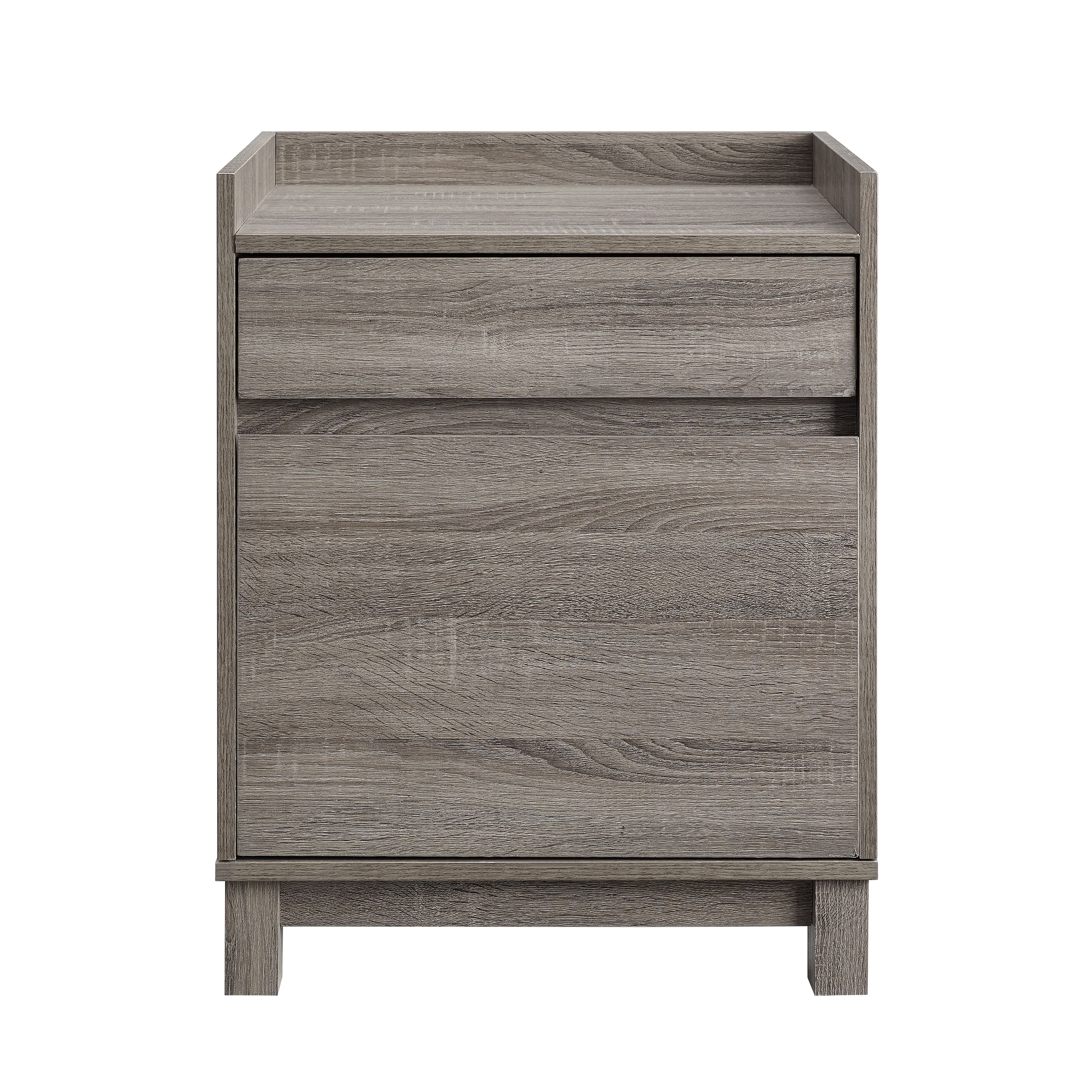 Front. Linon Home Décor - Tennyson Wood Filing Cabinet - Gray.