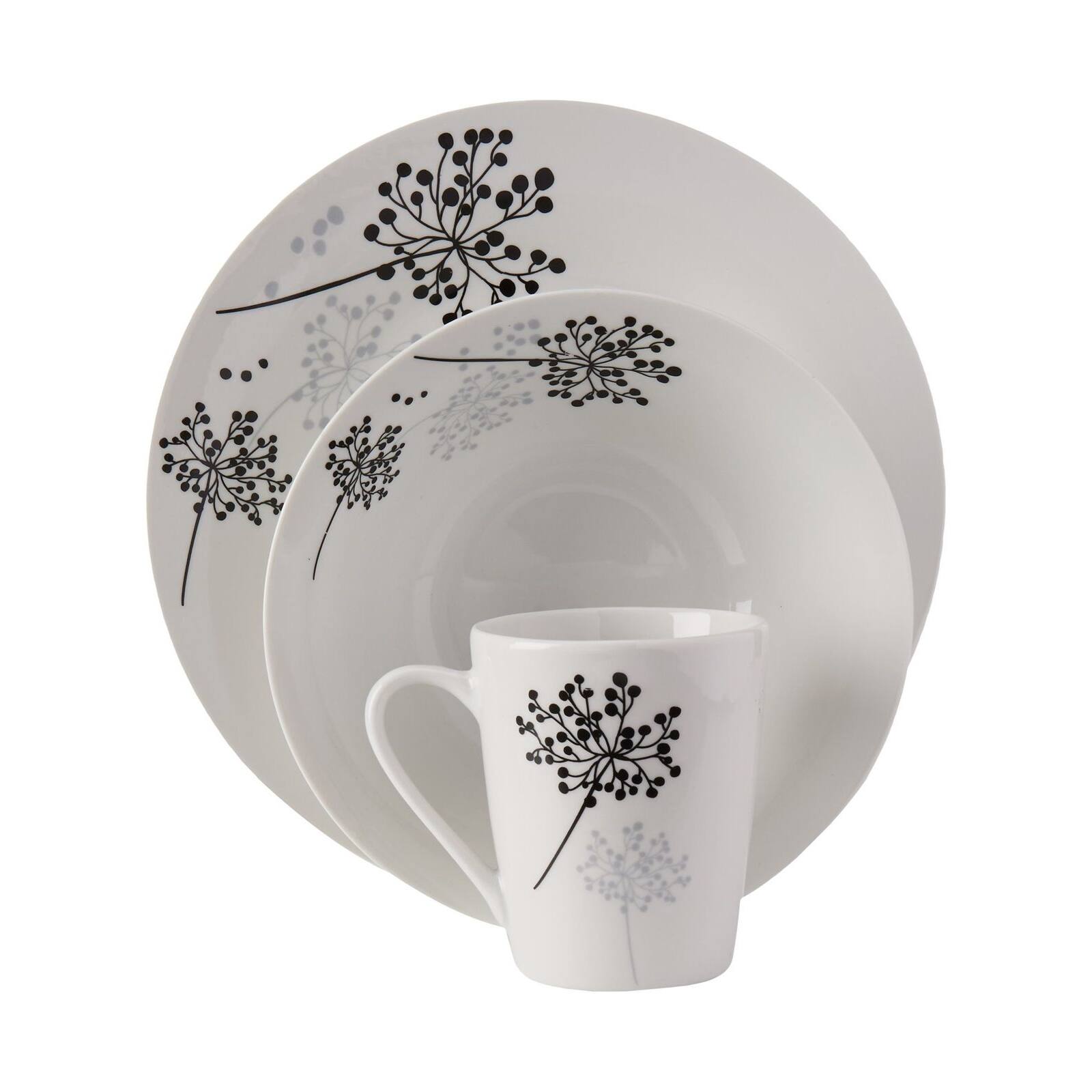 Alt View 5. Gibson - Gibson Netherwood 12 Piece Dinnerware Set - White.