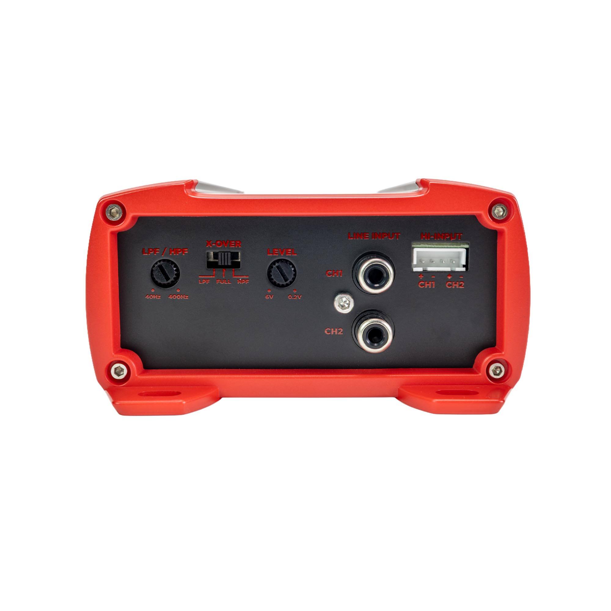 X-OVER  
LPF / HPF  
LEVEL  
LINE INPUT  
HI-INPUT  
CH1  
CH2  

LPF / HPF  
40Hz 400Hz  
LPF FULL HPF  
6dB 0.2V  

VCO  
CH1  
CH2