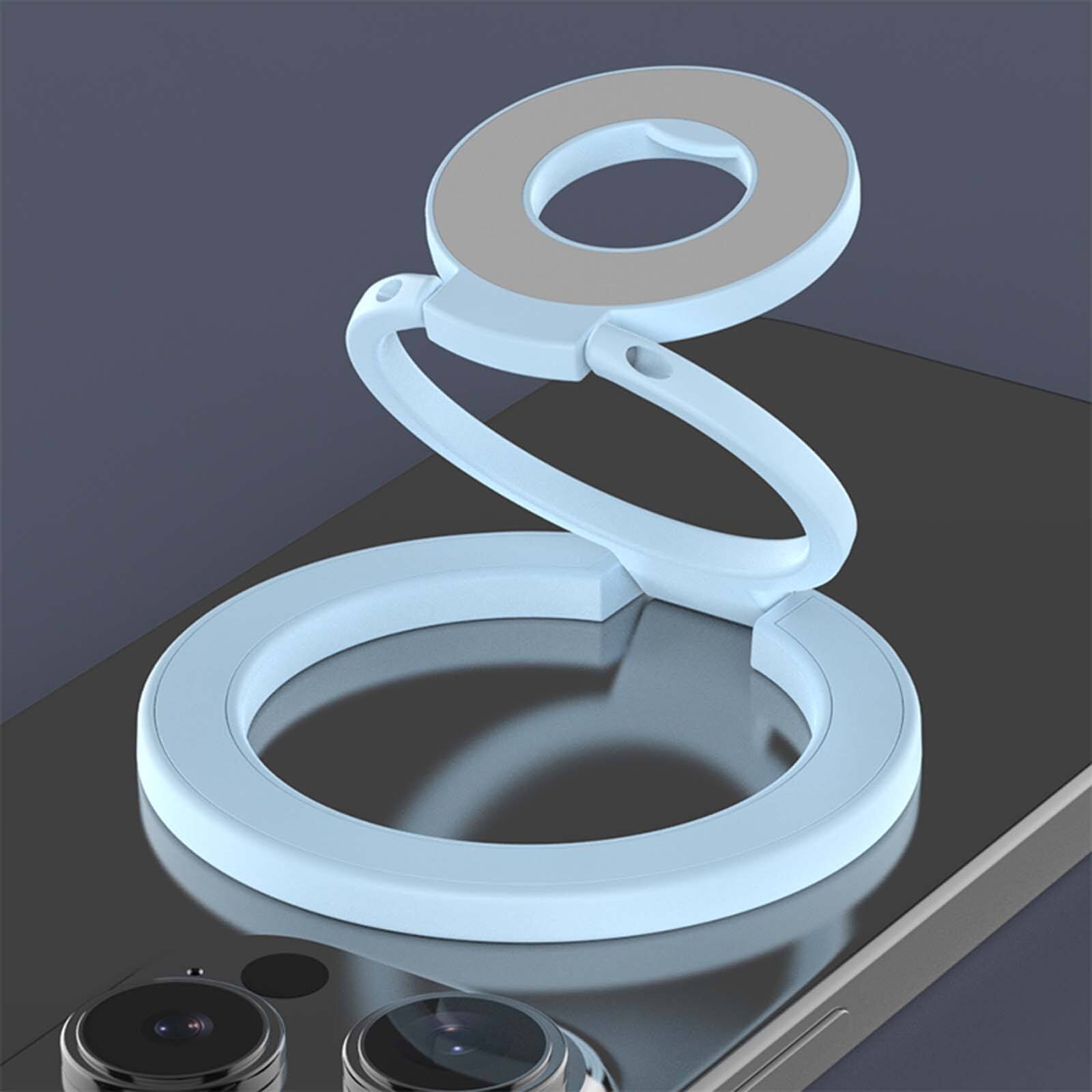 Alt View 5. UUCOVER - Magnetic Phone Ring Holder Compatible with Magsafe, 360° Rotation Phone Stand Dual-Sided Magnet Finger Grip Kickstand - Blue.