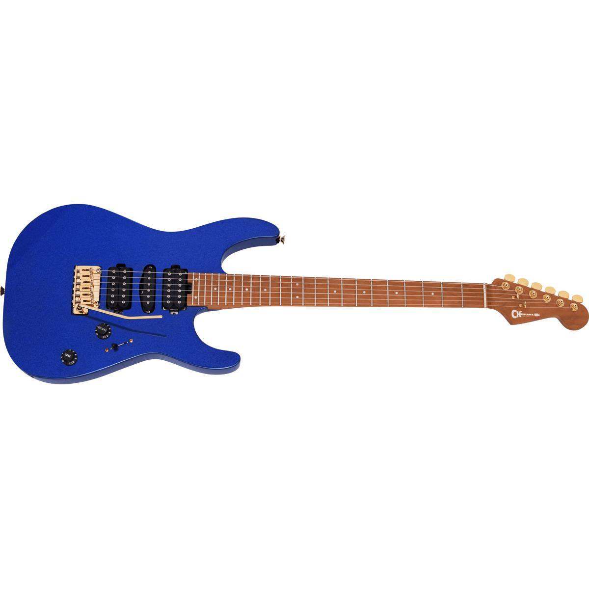 Alt View 4. Charvel - Charvel Pro-Mod DK24 HSH 2PT CM Electric Guitar, Caramelized Maple Fingerboard, Mystic Blue.