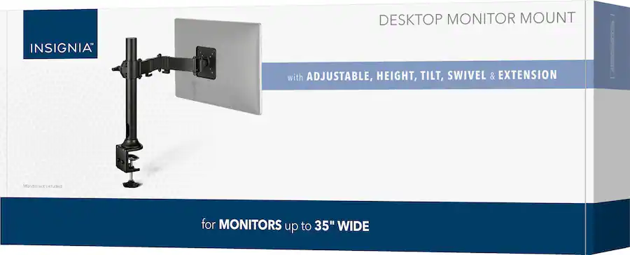Insignia™ Desktop Mount for Monitors up to 35” Wide Black NS-SMMT2B5 ...
