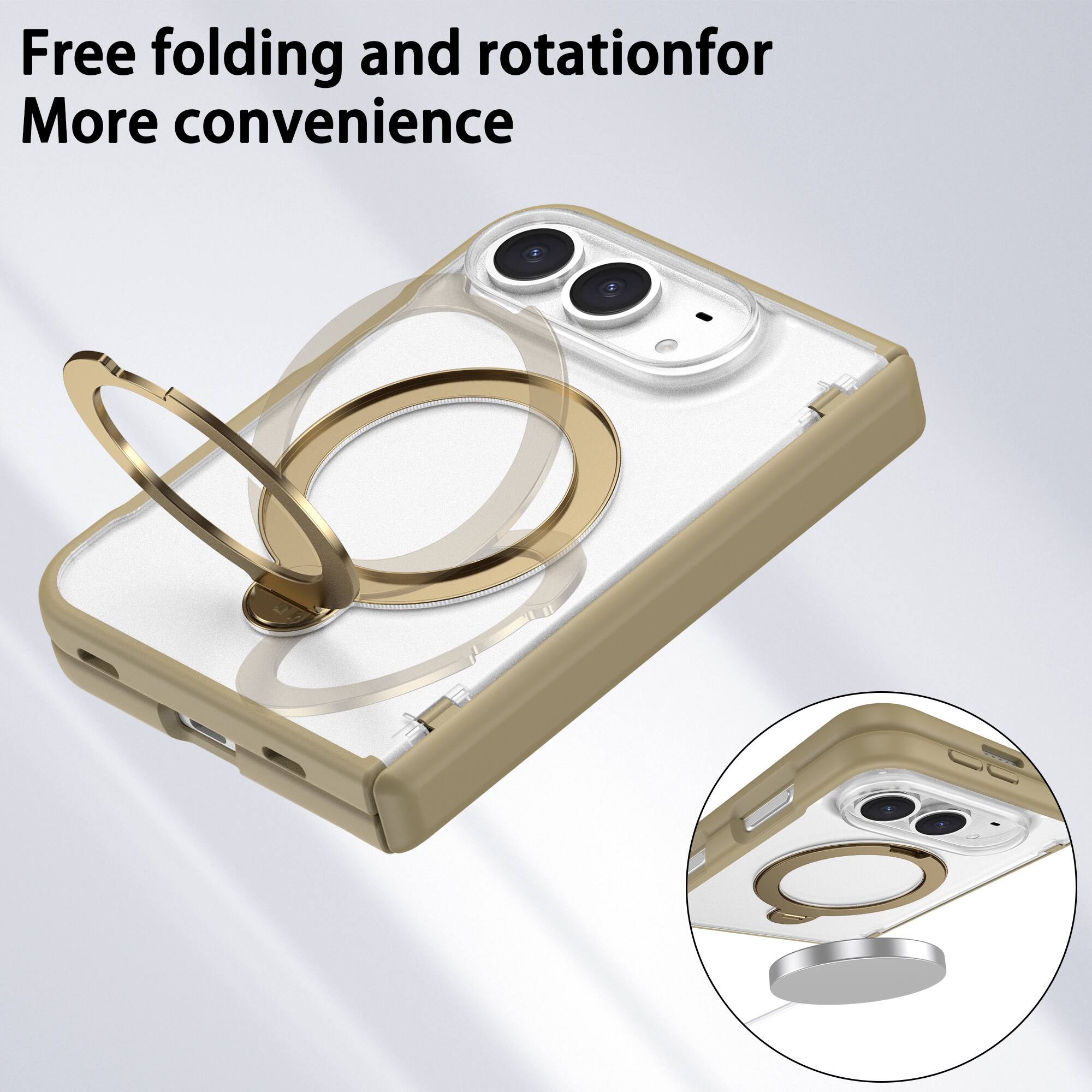 Free folding and rotation for More convenience