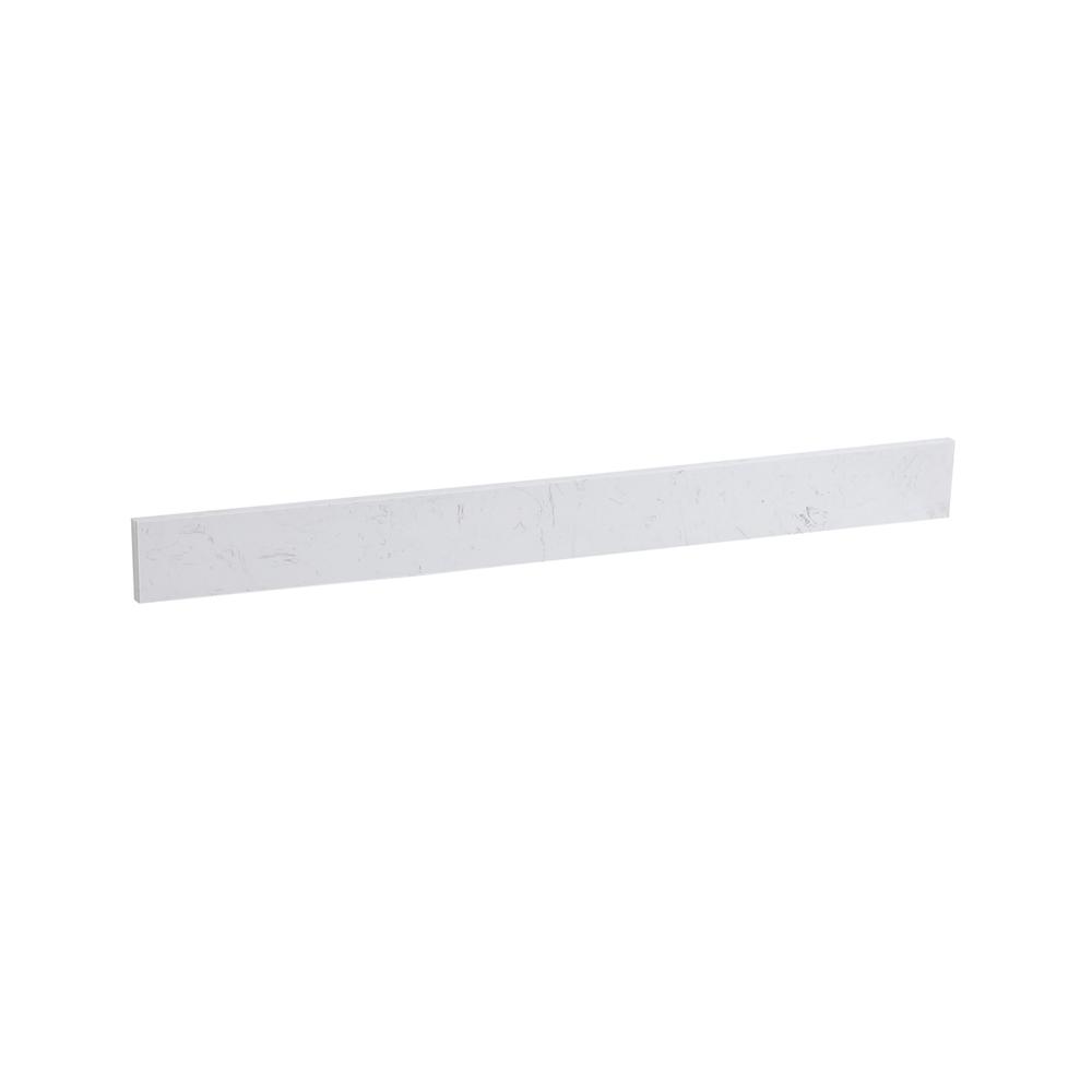 Back. Elegant Kitchen and Bath - 42 inch Backsplash in calacatta white - Calacatta White.