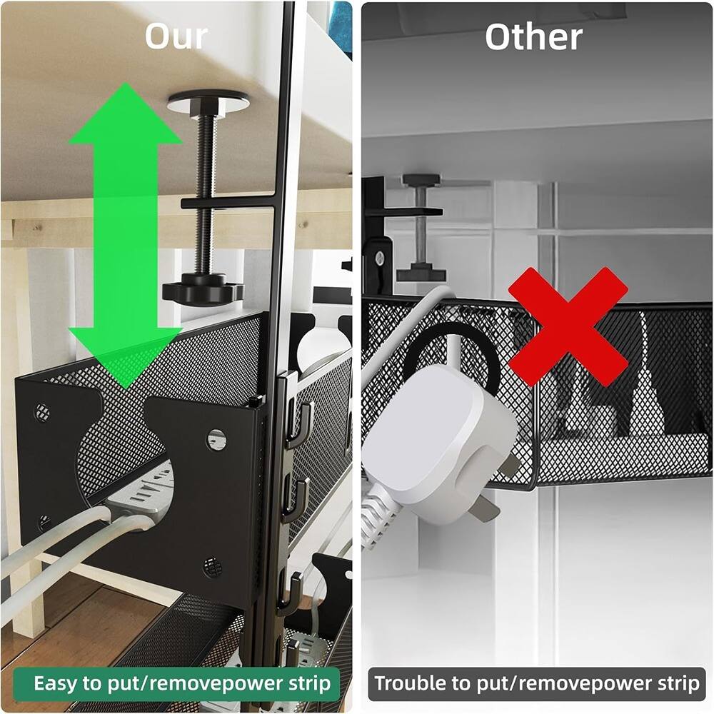 Our  
Easy to put/remove power strip  

Other  
Trouble to put/remove power strip