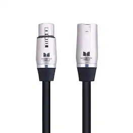 Monster - Performer 600 XLR Microphone Cable 5 ft XLR Male to Female with MicroFiber Dielectric and Duraflex Jacket - Black