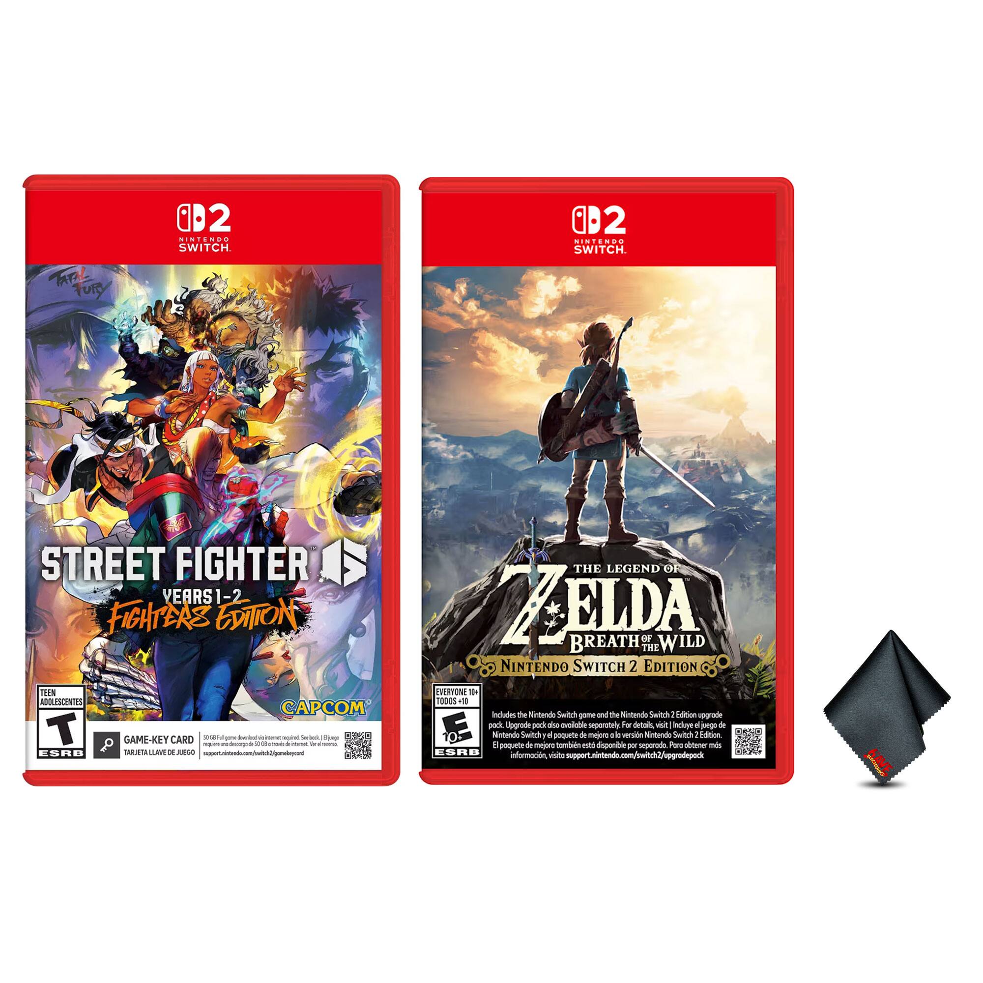 Sure, here is the corrected and grouped text:

---

**Street Fighter II: Fighters Edition**

- **Capcom**
- **T (Teen)**
- **ESRB**
- **Game-Card Key**
- **Tasa de Tarjeta de Juego**

**The Legend of Zelda: Breath of the Wild - Nintendo Switch 2 Edition**

- **Includes the Nintendo Switch game and the Nintendo Switch 2 Edition upgrade pack**
- **Separately available**
- **Port Nintendo**
- **ESRB**
- **Información y soporte: support.nintendo.com/switch2/upgrade**

---

**Additional Information:**

- **Nintendo Switch 2**
- **Includes the Nintendo Switch game and the Nintendo Switch 2 Edition upgrade pack**
- **Separately available**
- **Port Nintendo**
- **ESRB**
- **Información y soporte: support.nintendo.com/switch2/upgrade**

--- - T (Teen 13+)