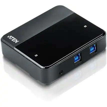Front. Aten Technology - ATEN 2 x 4 USB 3.1 Gen1 Peripheral Sharing Switch - USB Type B - External - 4 USB Port(s) - 4 USB 3.1 Port(s) - PC, Mac - Unknown.