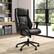 Angle. Thomasville - Darius Bonded Leather Executive Modern Office Chair with Adjustable Arms - Black.