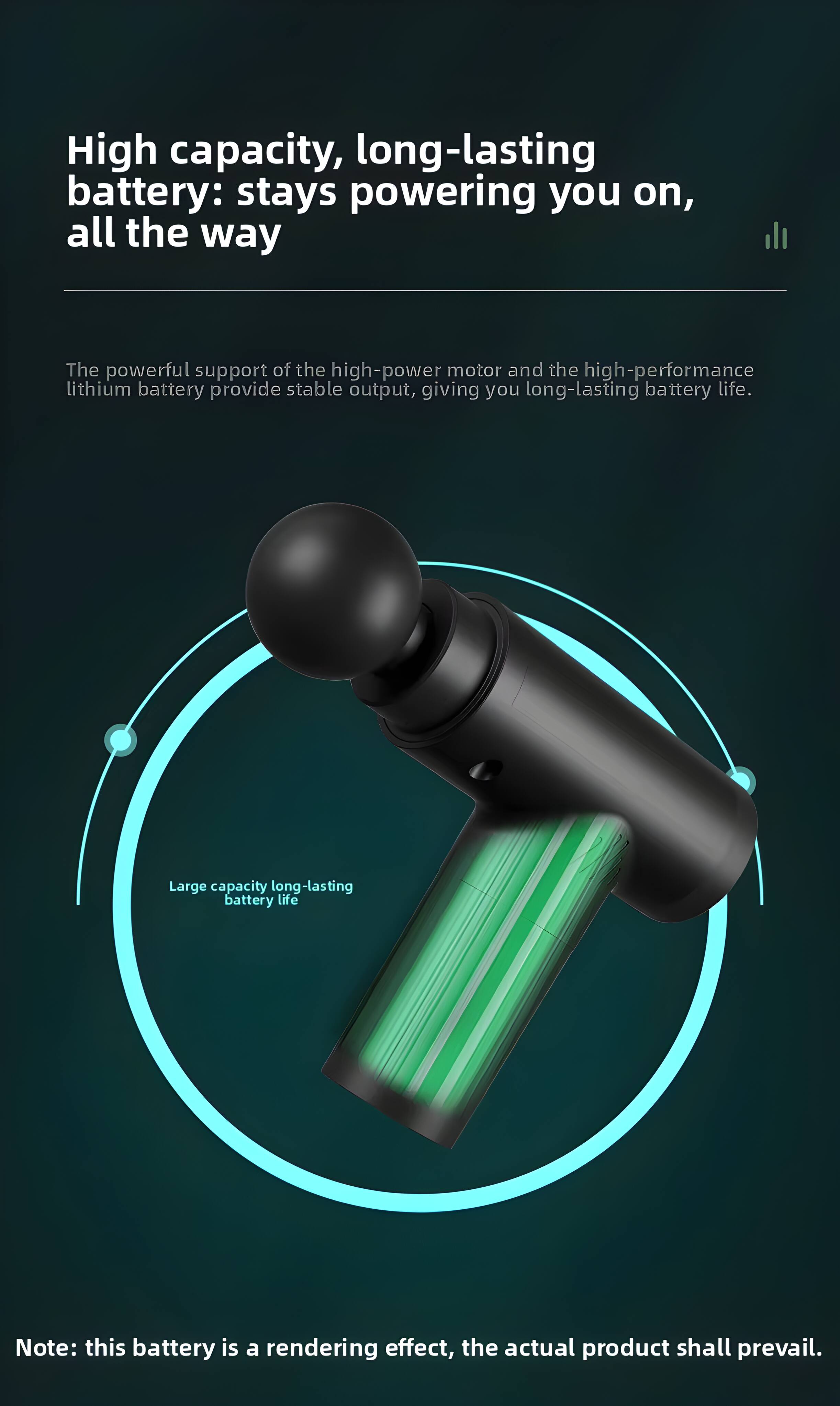High capacity, long-lasting battery: stays powering you on, all the way

The powerful support of the high-power motor and the high-performance lithium battery provide stable output, giving you long-lasting battery life.

Large capacity long-lasting battery life

Note: this battery is a rendering effect, the actual product shall prevail.