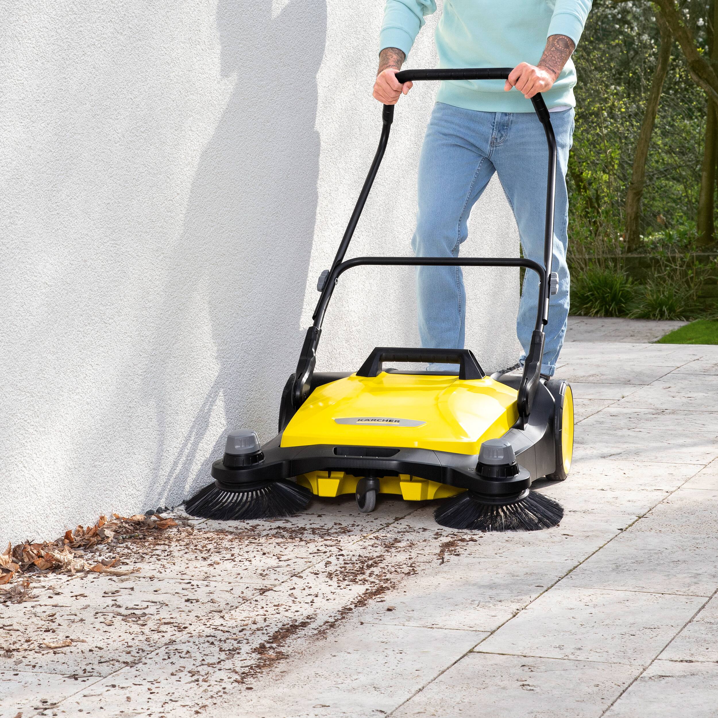 Alt View 2. Karcher - S 6 Twin Outdoor Push Sweeper, 10 Gallon, Walk-Behind Street Sweeper.