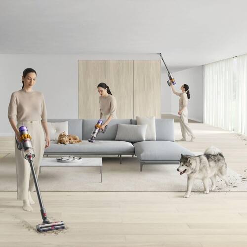Alt View 1. Dyson - V15 Detect Total Clean Extra Cordless Vacuum - Yellow.