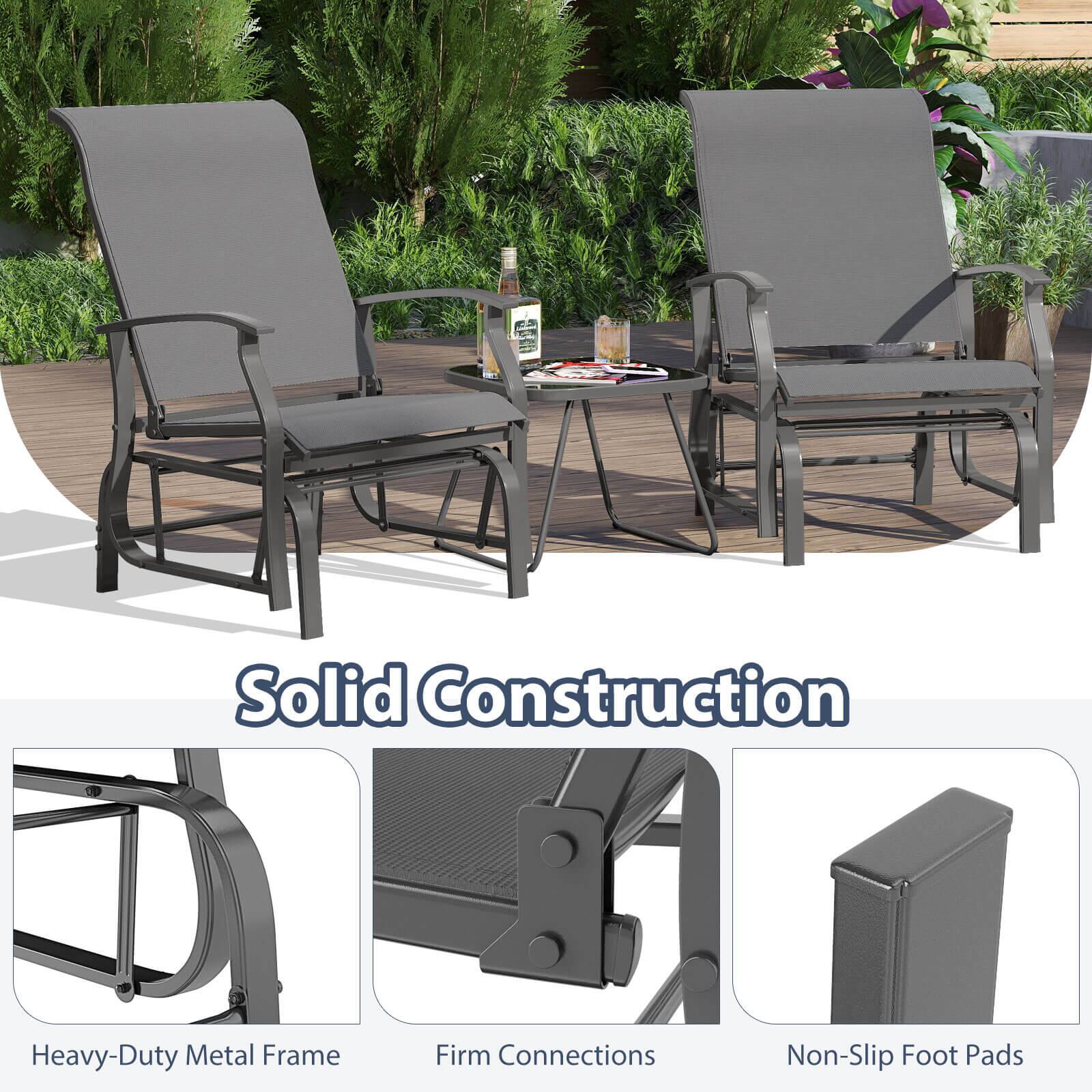 Solid Construction

Heavy-Duty Metal Frame  
Firm Connections  
Non-Slip Foot Pads