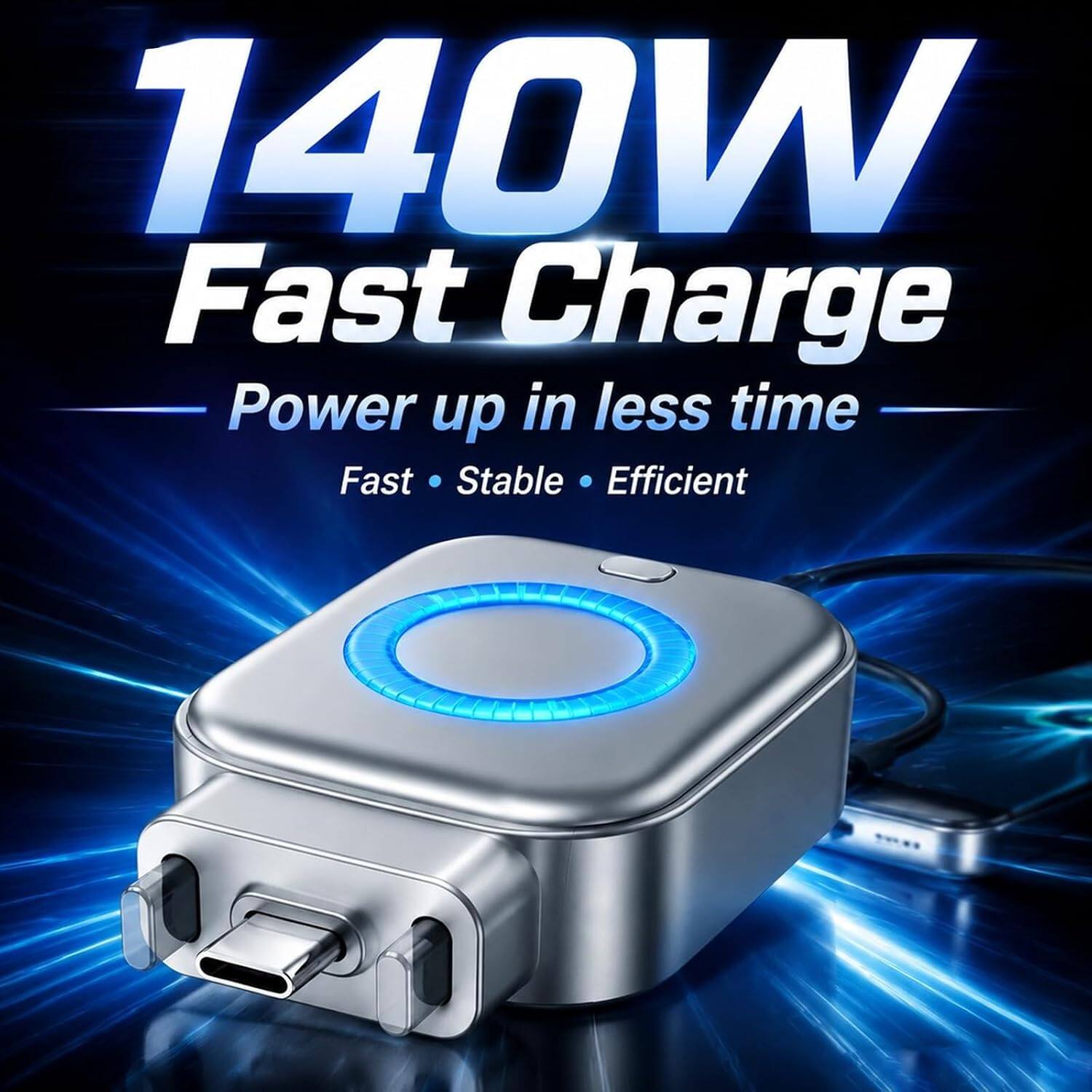 140W Fast Charge  
Power up in less time  
Fast • Stable • Efficient