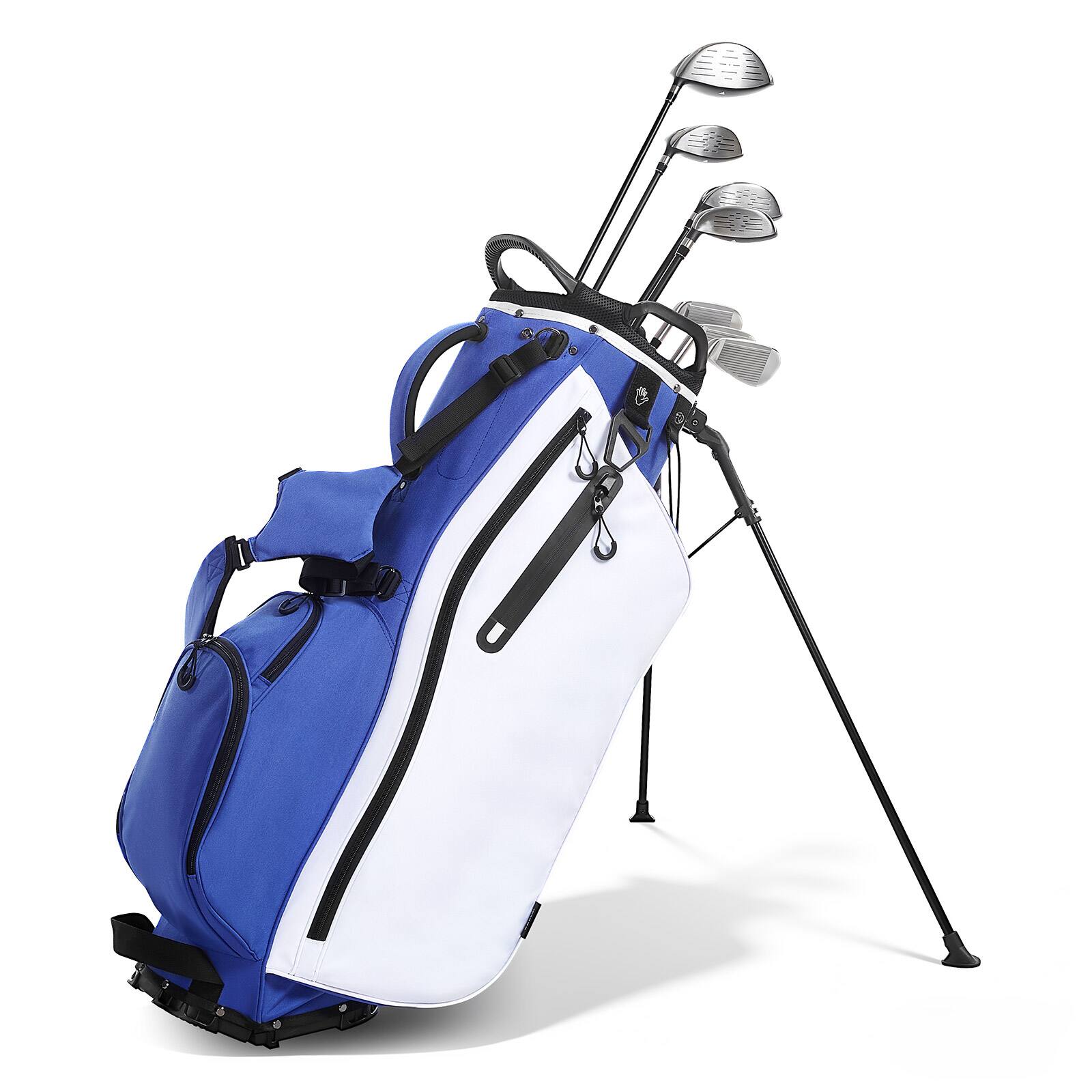 Alt View 5. VEVOR - Golf Cart Bag, 7 Way Top Divider Organizer, Club Stand Bag with Full-length Divider, Handles, Dual Support Legs - Blue.